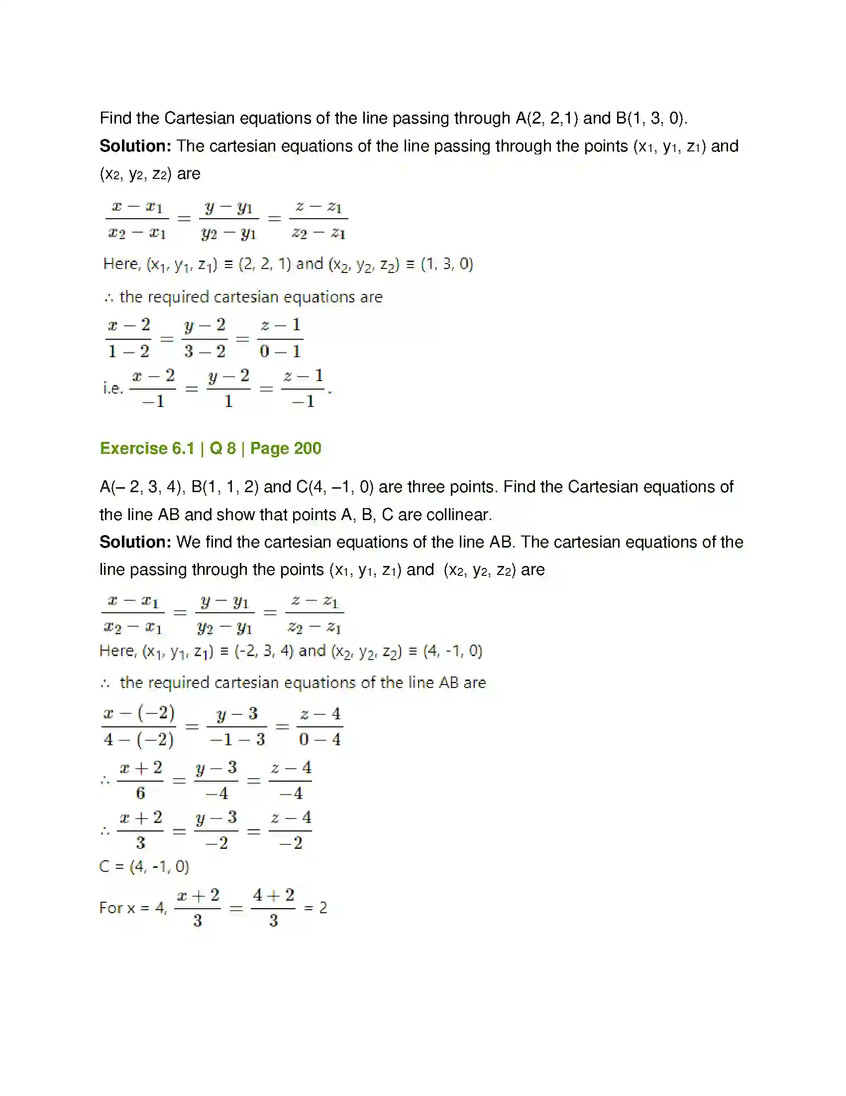 Maharashtra Board Class 12th Mathematics & Statistics-1 (Arts & Science) Line and Plane Solution 4