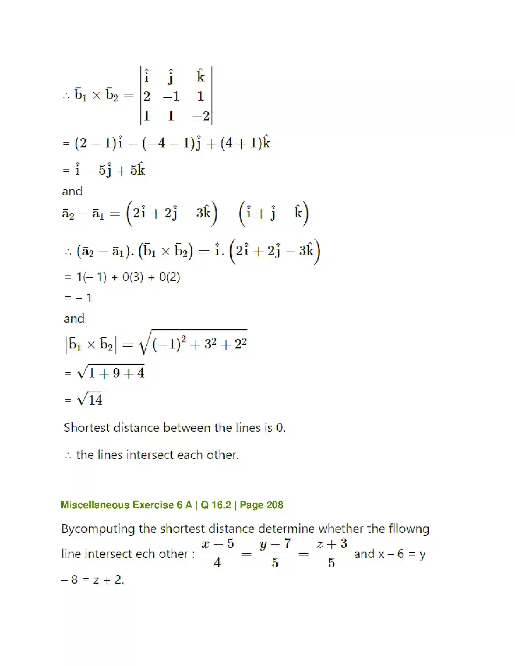 Maharashtra Board Class 12th Mathematics & Statistics-1 (Arts & Science) Line and Plane Solution 45