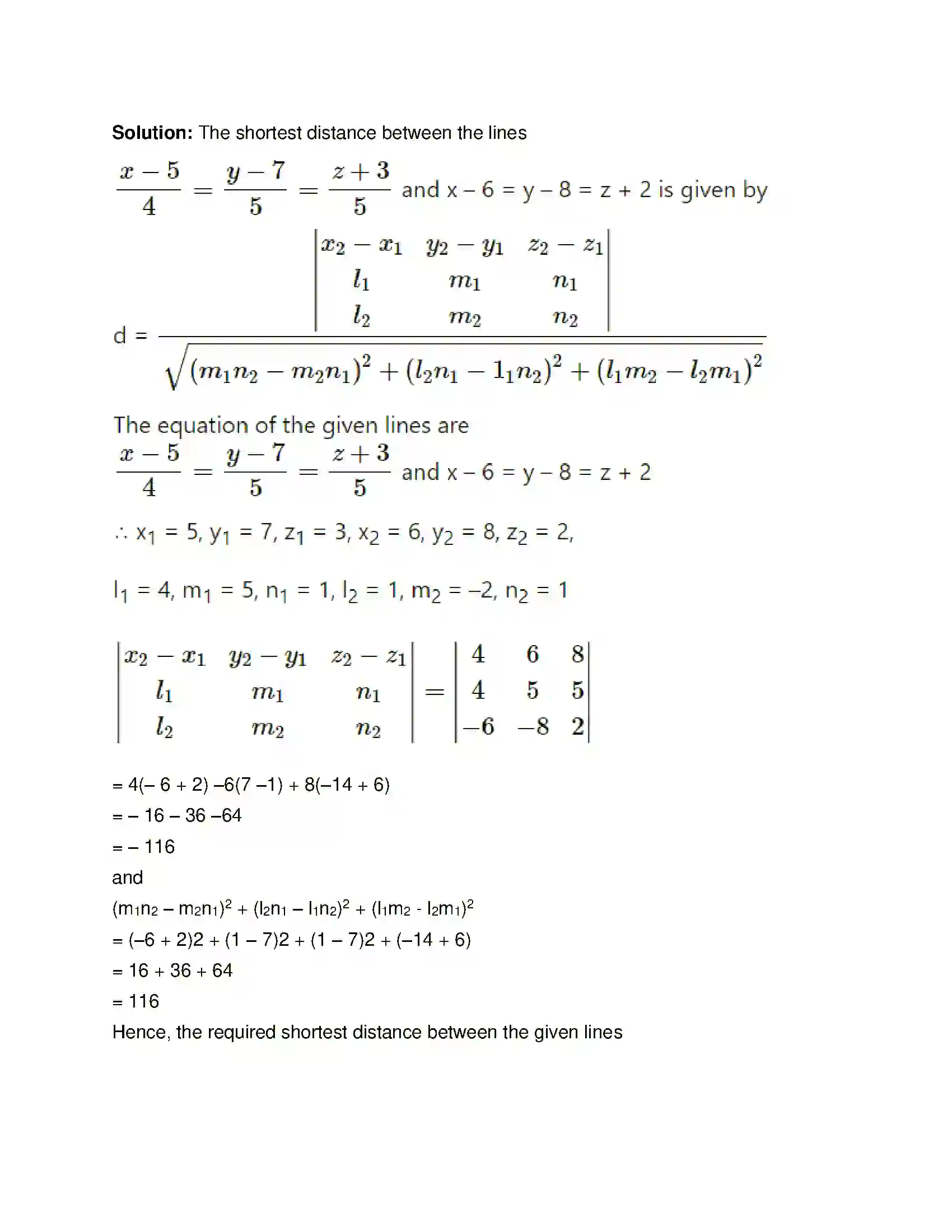Maharashtra Board Class 12th Mathematics & Statistics-1 (Arts & Science) Line and Plane Solution 46