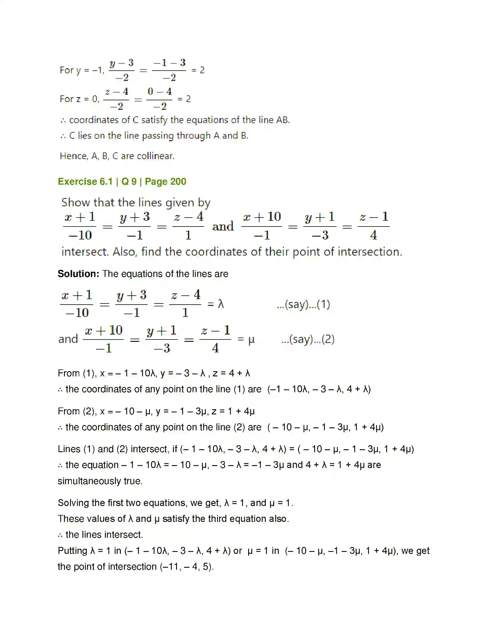 Maharashtra Board Class 12th Mathematics & Statistics-1 (Arts & Science) Line and Plane Solution 5