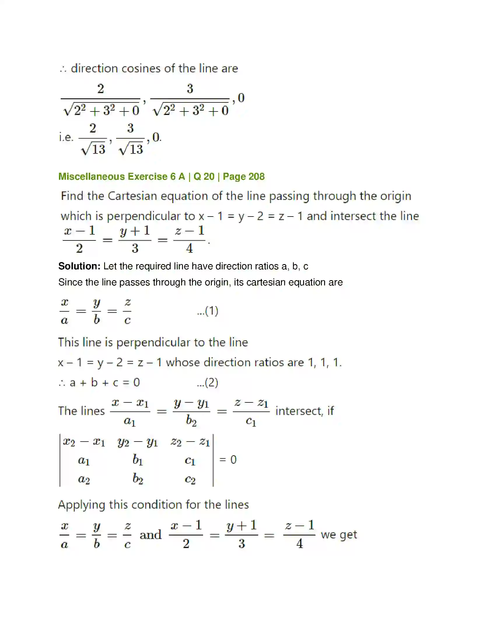 Maharashtra Board Class 12th Mathematics & Statistics-1 (Arts & Science) Line and Plane Solution 50