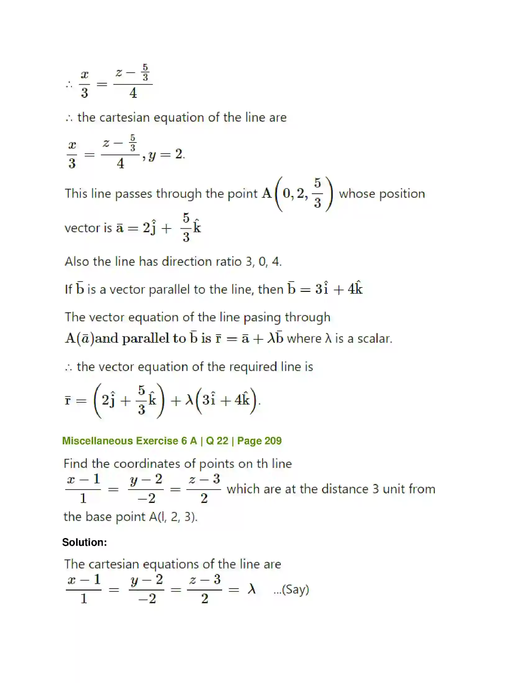 Maharashtra Board Class 12th Mathematics & Statistics-1 (Arts & Science) Line and Plane Solution 52