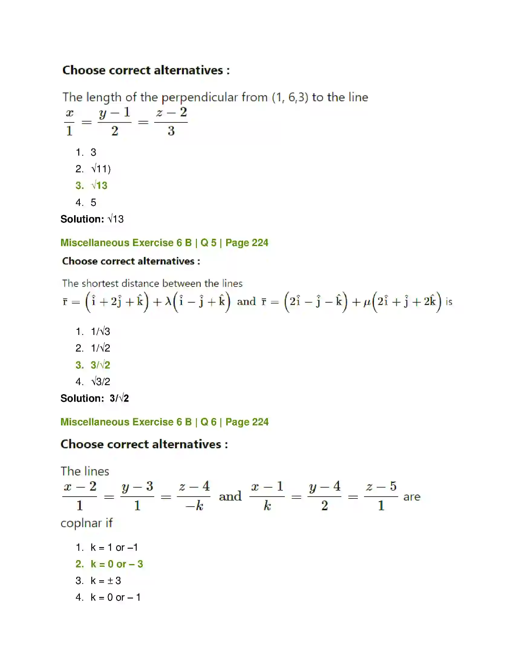 Maharashtra Board Class 12th Mathematics & Statistics-1 (Arts & Science) Line and Plane Solution 55