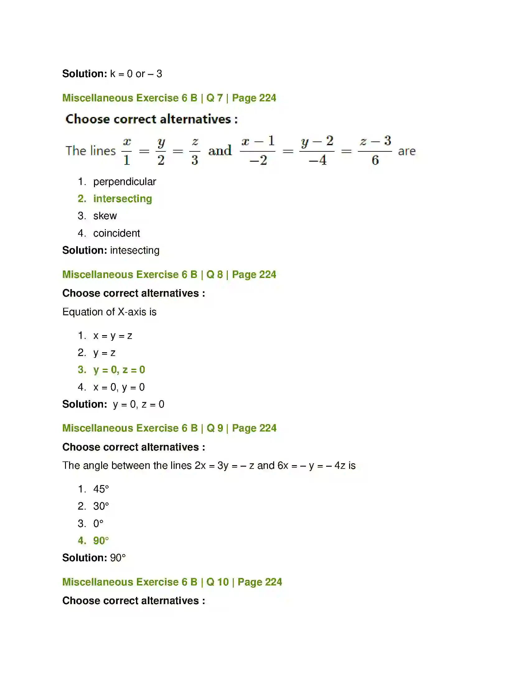 Maharashtra Board Class 12th Mathematics & Statistics-1 (Arts & Science) Line and Plane Solution 56