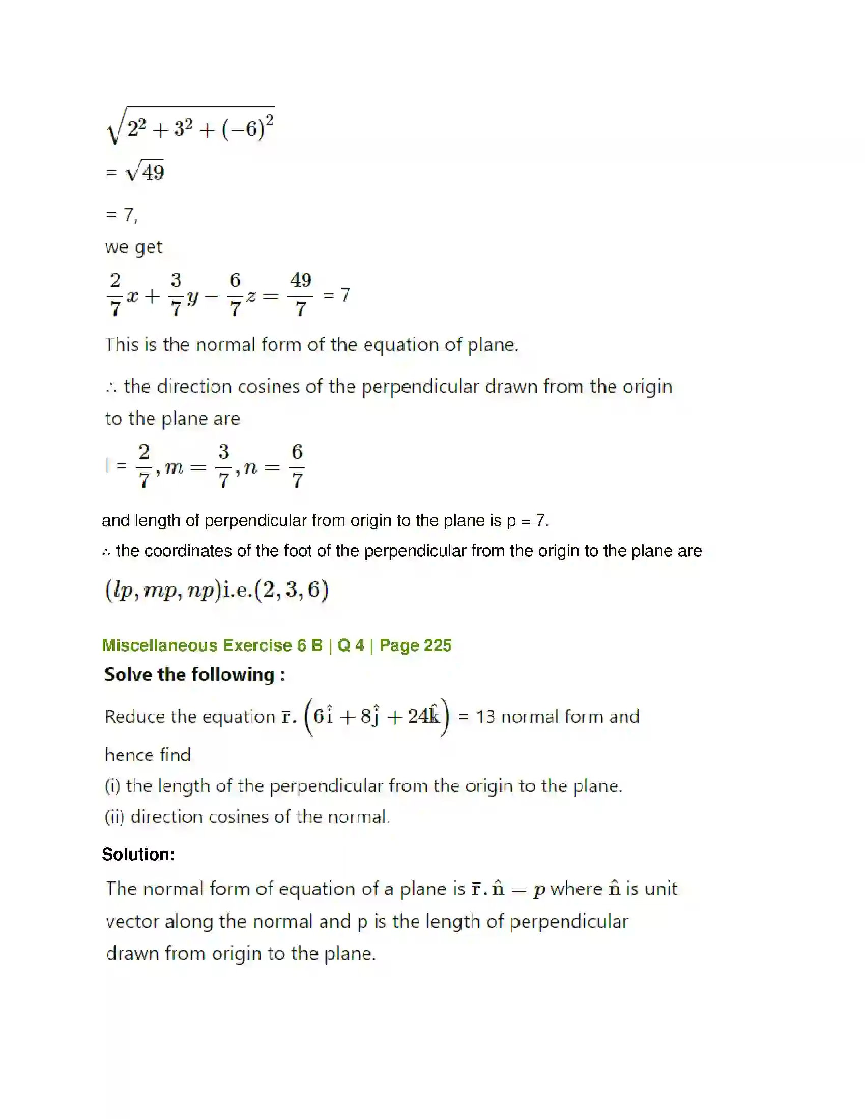 Maharashtra Board Class 12th Mathematics & Statistics-1 (Arts & Science) Line and Plane Solution 63