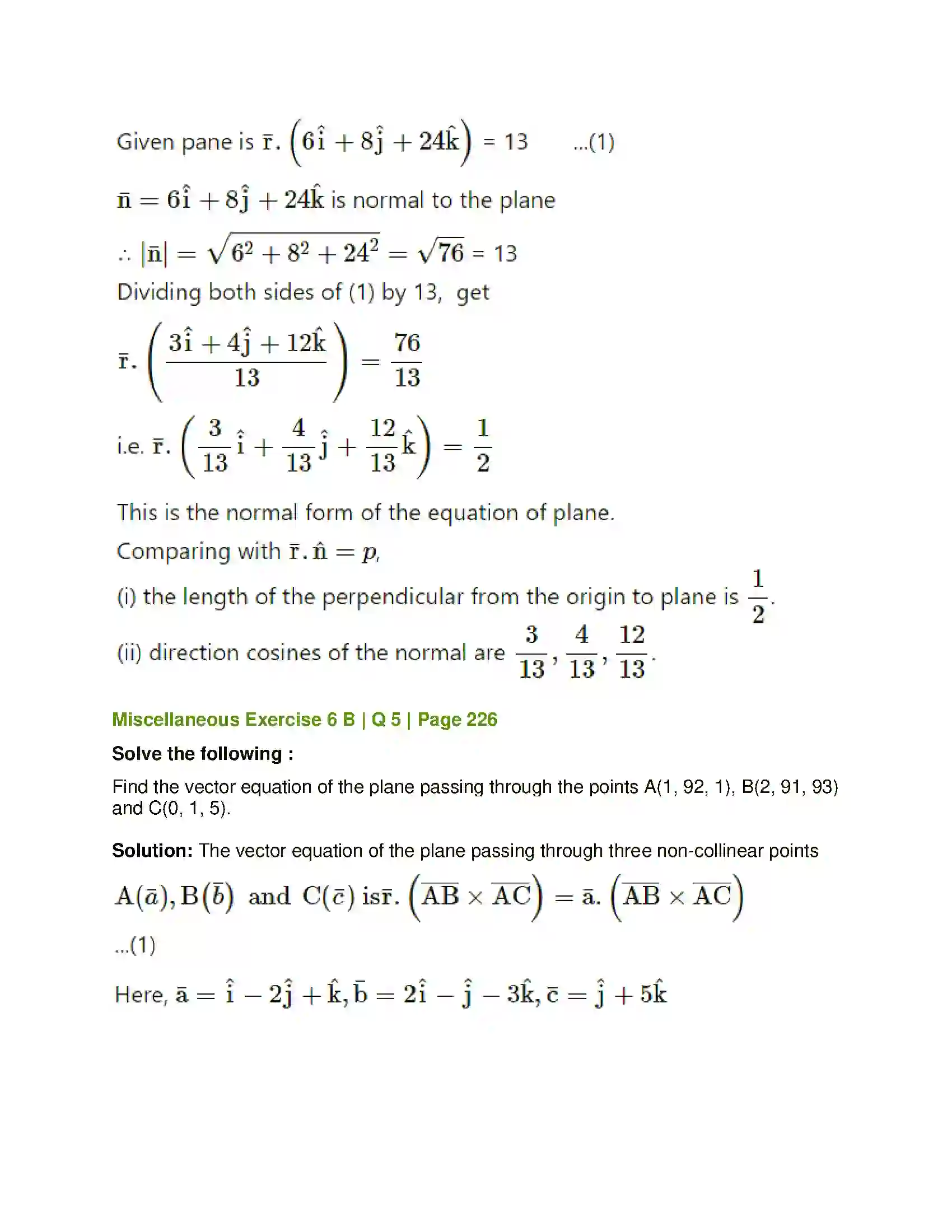 Maharashtra Board Class 12th Mathematics & Statistics-1 (Arts & Science) Line and Plane Solution 64