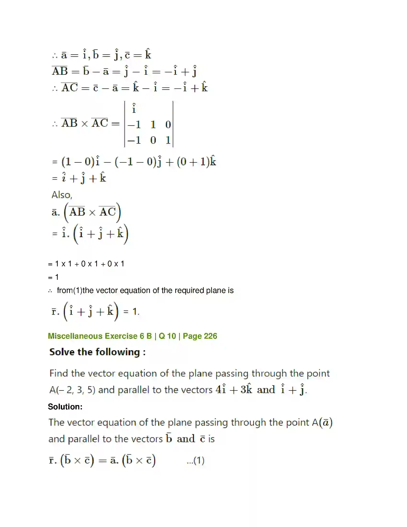 Maharashtra Board Class 12th Mathematics & Statistics-1 (Arts & Science) Line and Plane Solution 68