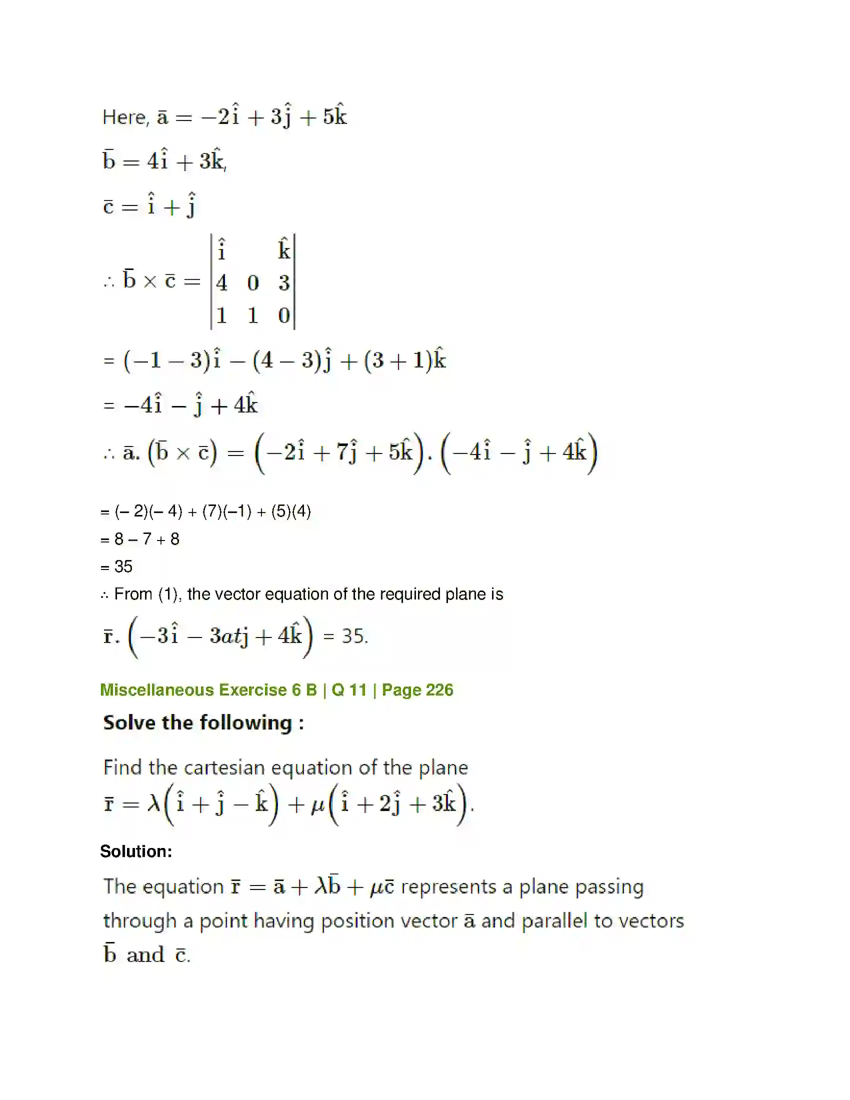 Maharashtra Board Class 12th Mathematics & Statistics-1 (Arts & Science) Line and Plane Solution 69
