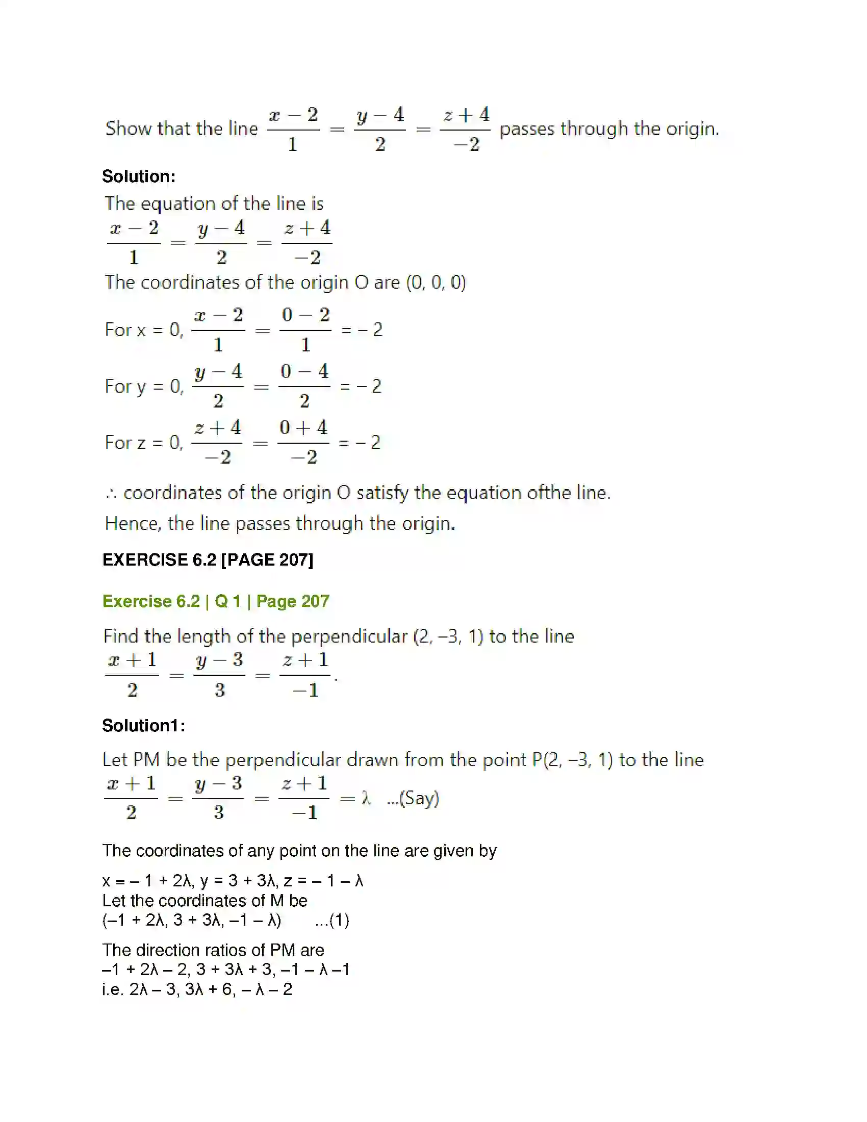 Maharashtra Board Class 12th Mathematics & Statistics-1 (Arts & Science) Line and Plane Solution 7