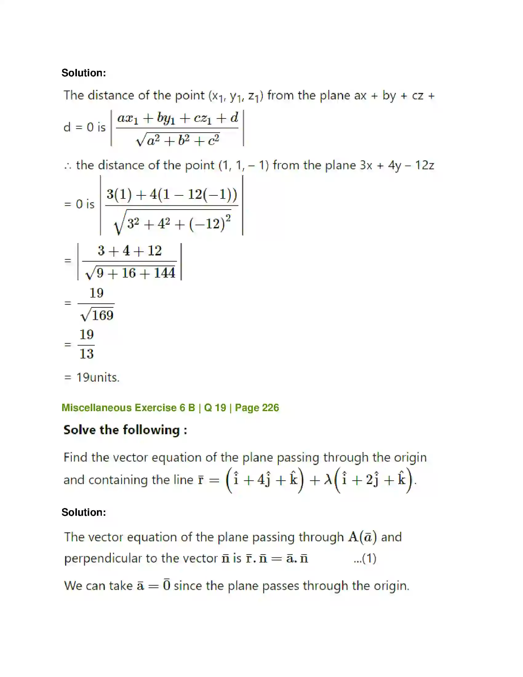 Maharashtra Board Class 12th Mathematics & Statistics-1 (Arts & Science) Line and Plane Solution 78