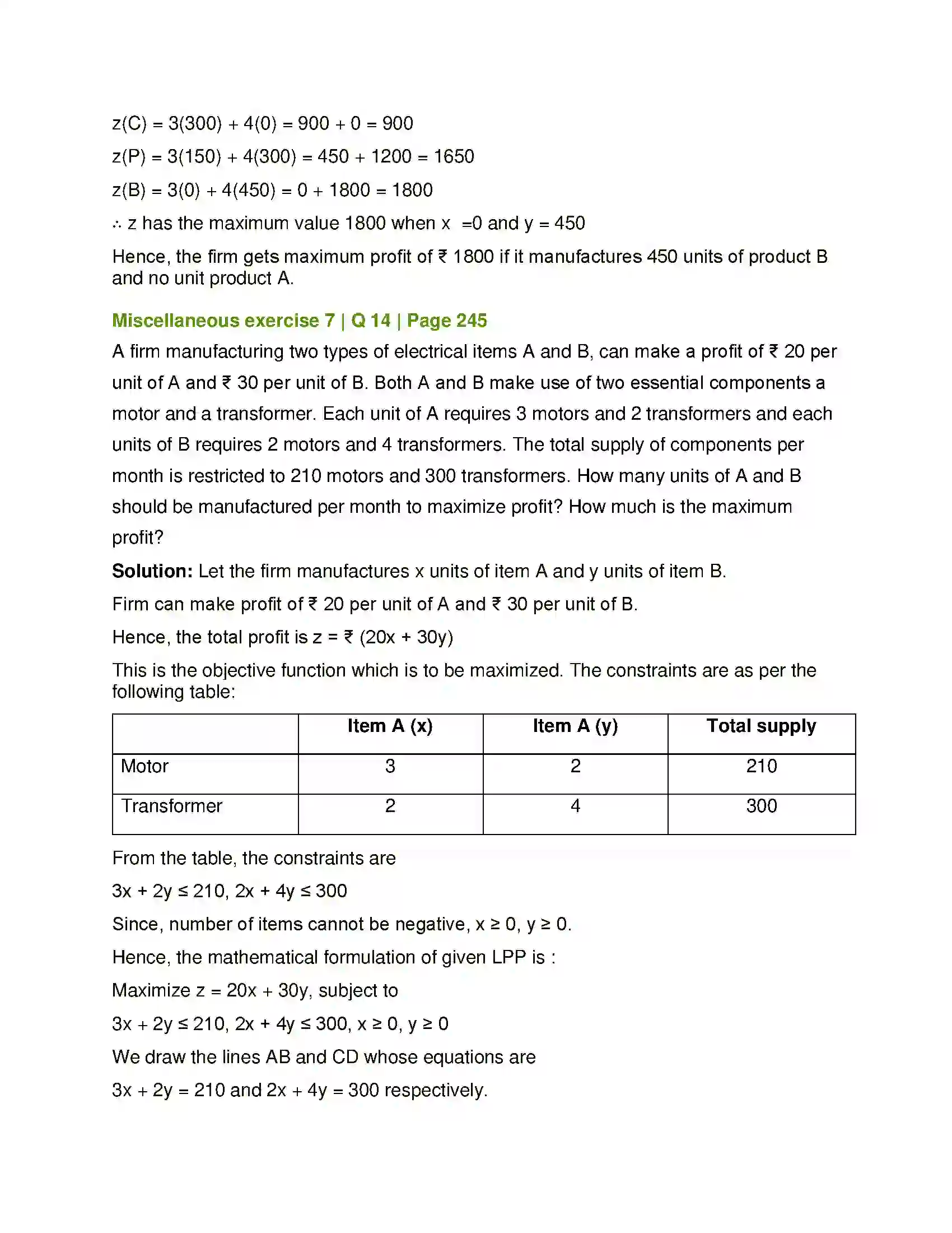 Maharashtra Board Class 12th Mathematics & Statistics-1 (Arts & Science) Linear Programming Solution 84