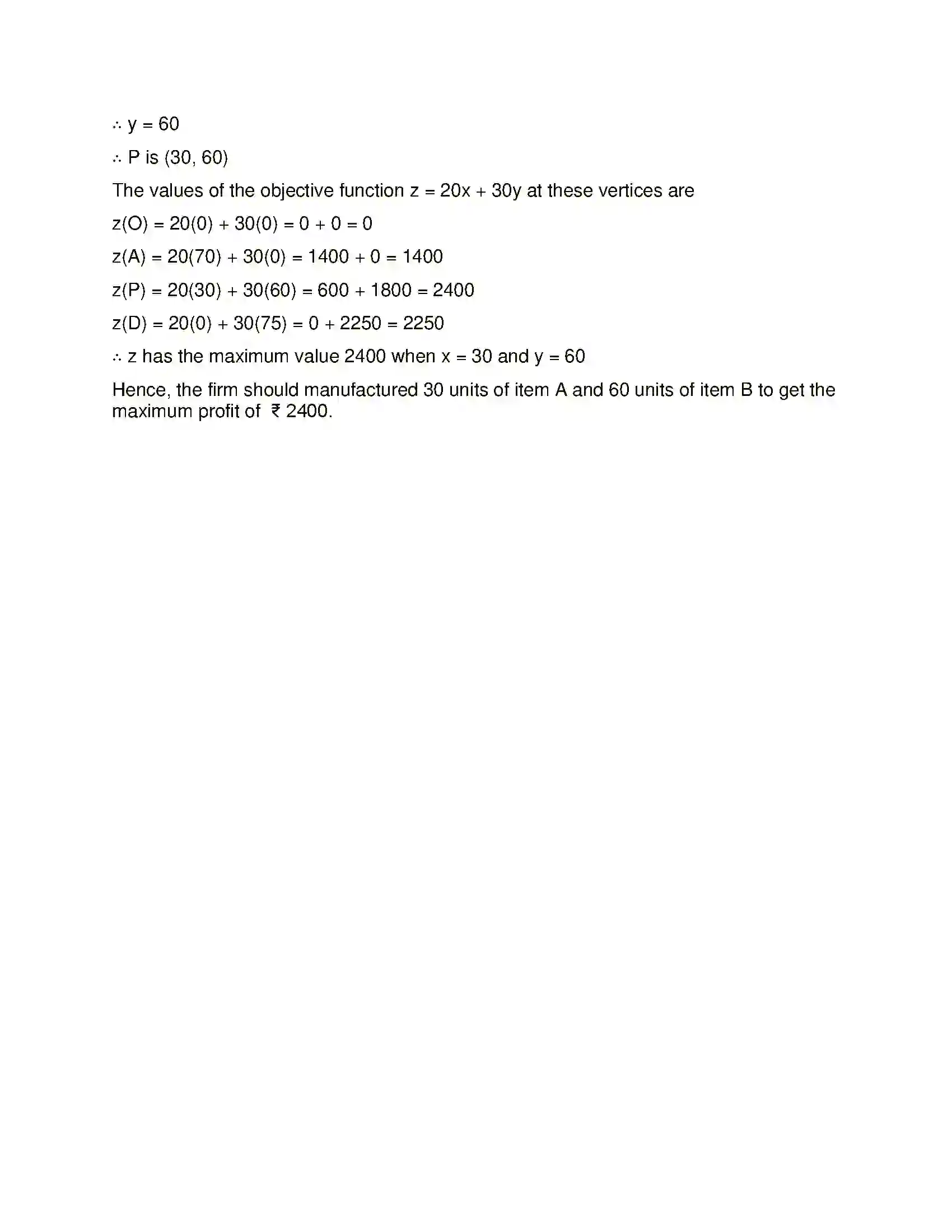 Maharashtra Board Class 12th Mathematics & Statistics-1 (Arts & Science) Linear Programming Solution 86