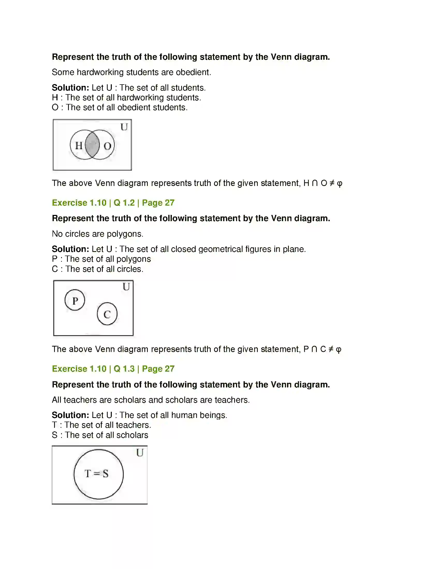 Maharashtra Board Class 12th Mathematics & Statistics-1 (Commerce) Mathematical Logic Solution 38