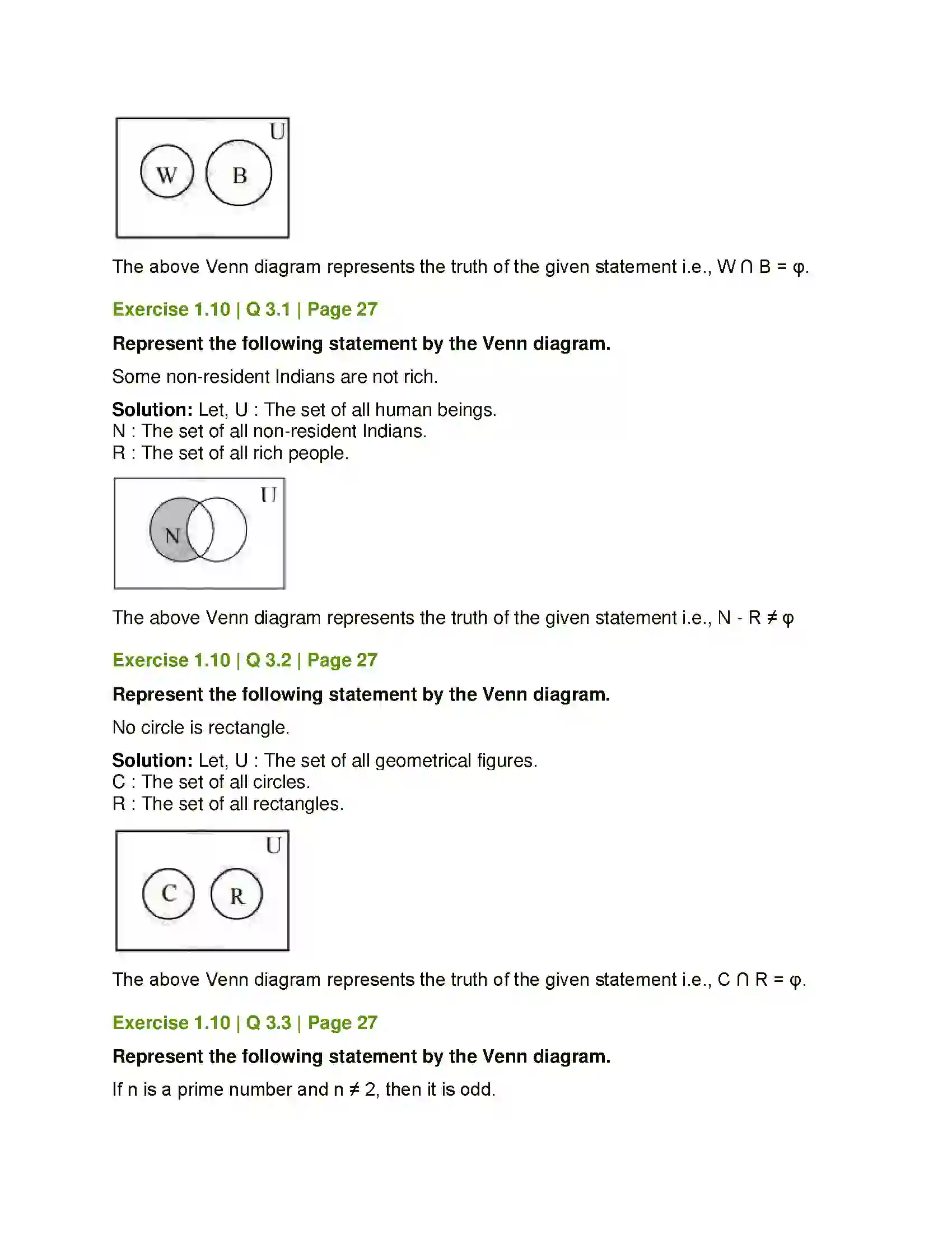 Maharashtra Board Class 12th Mathematics & Statistics-1 (Commerce) Mathematical Logic Solution 40