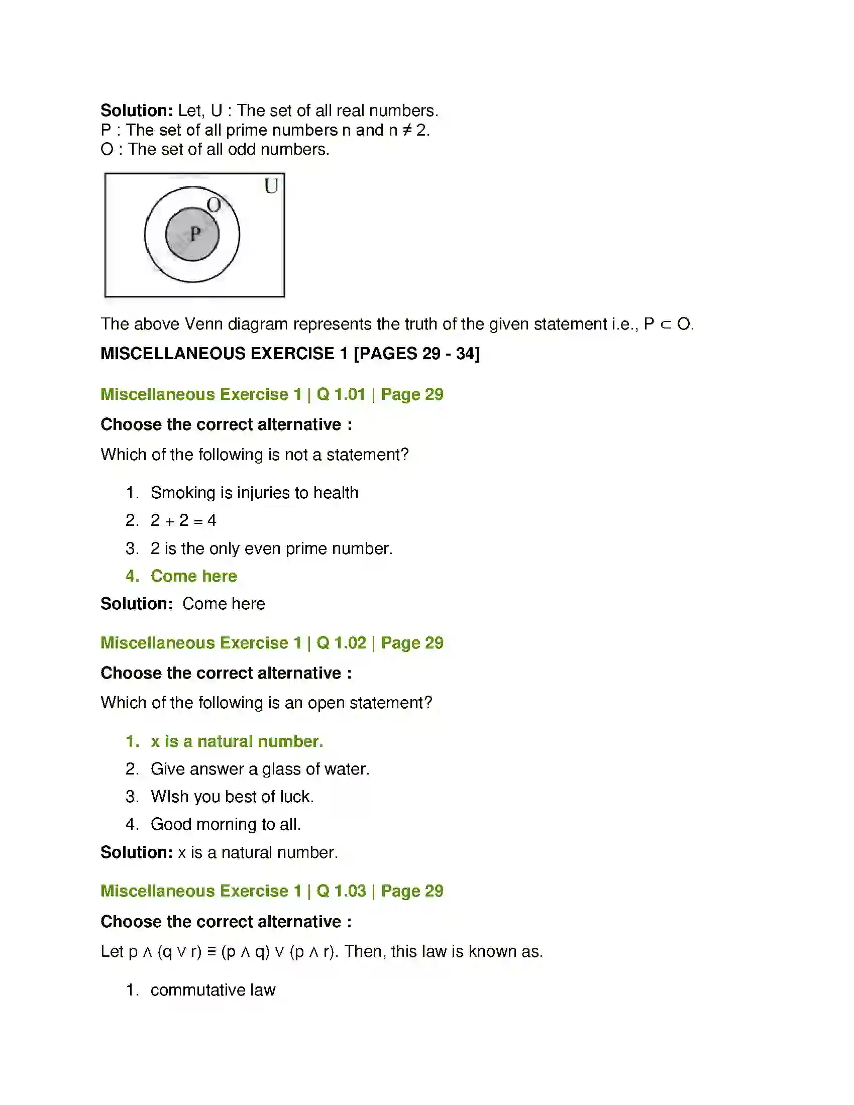 Maharashtra Board Class 12th Mathematics & Statistics-1 (Commerce) Mathematical Logic Solution 41