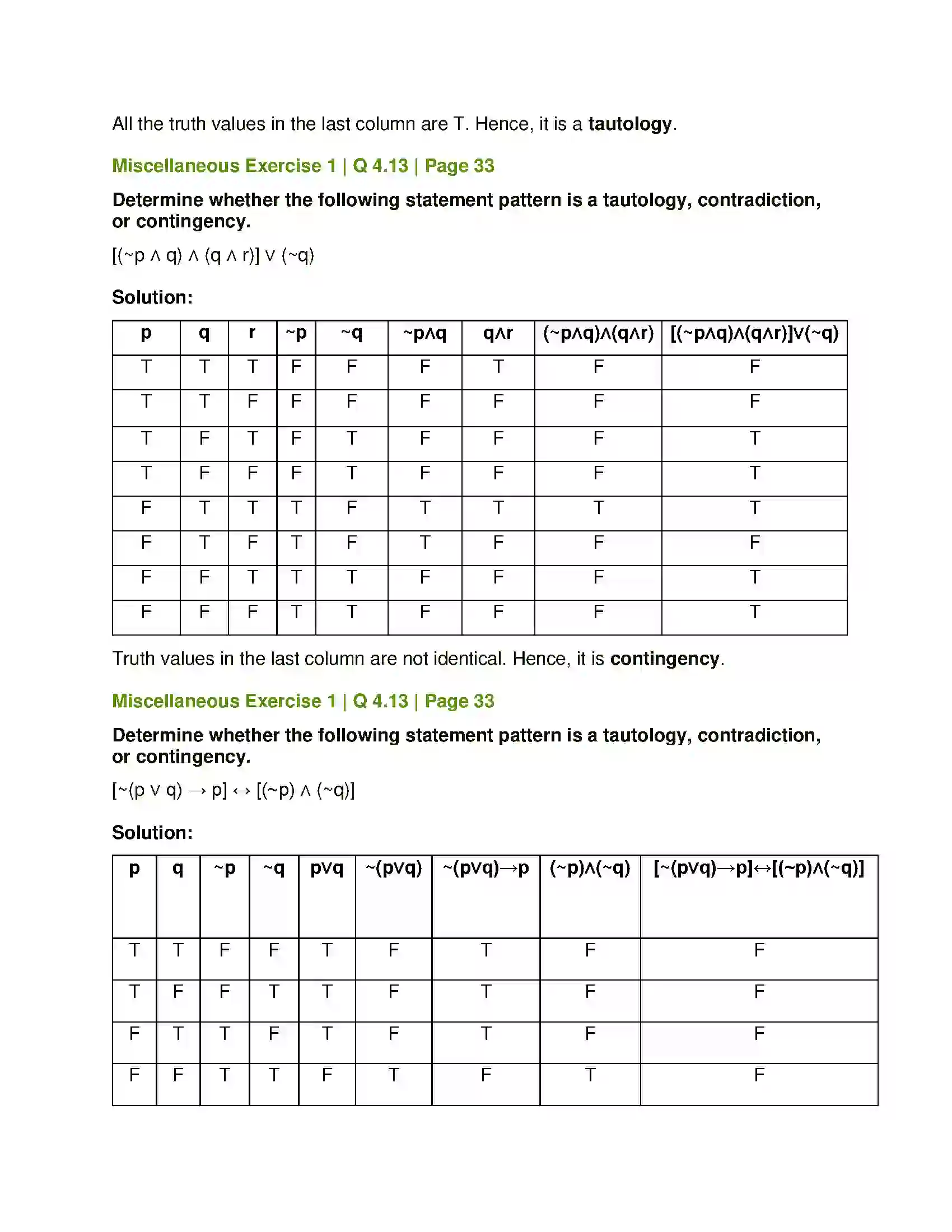 Maharashtra Board Class 12th Mathematics & Statistics-1 (Commerce) Mathematical Logic Solution 70