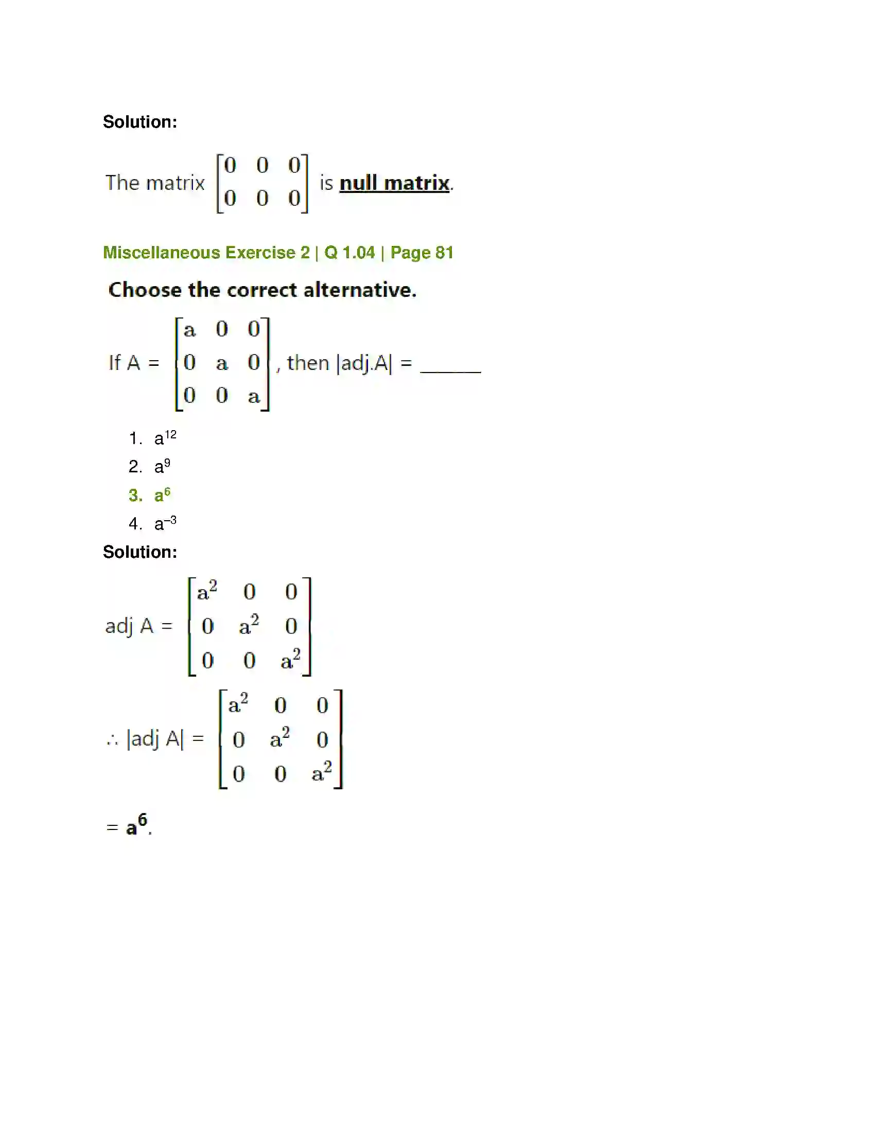 Maharashtra Board Class 12th Mathematics & Statistics-1 (Commerce) Matrices Solution 105