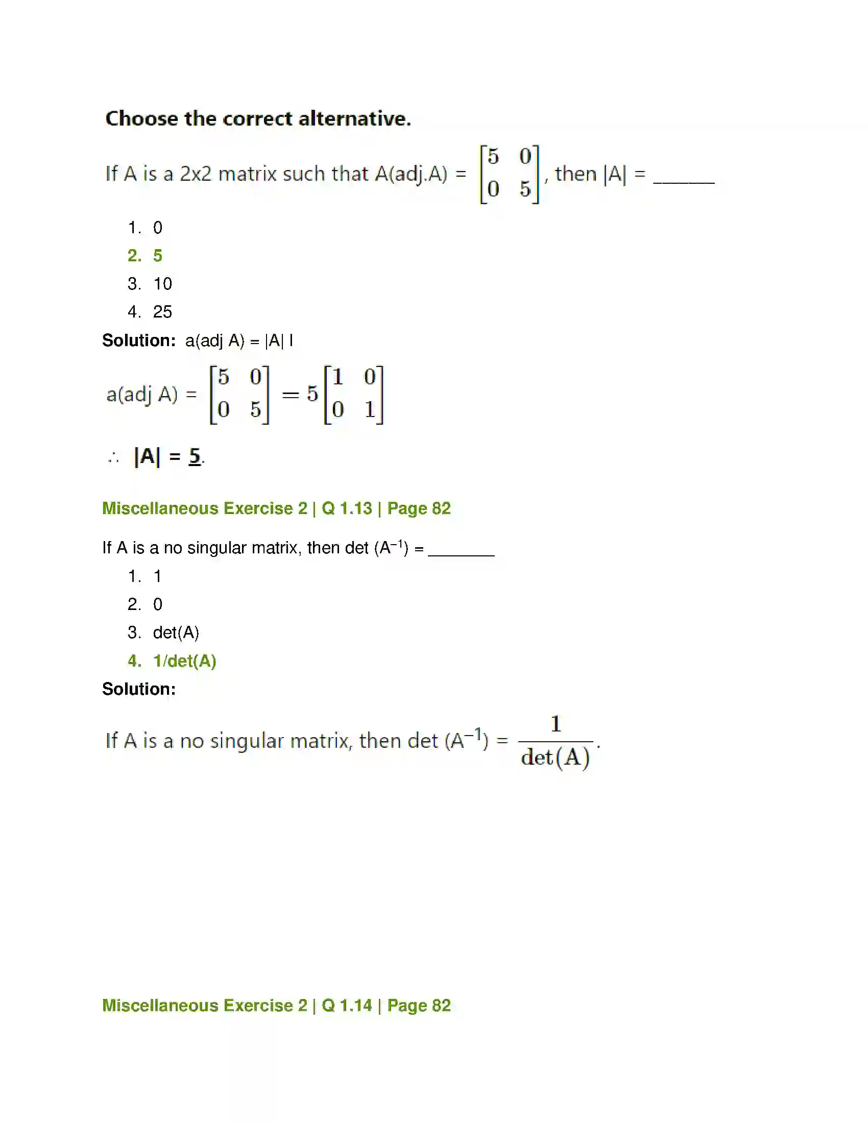 Maharashtra Board Class 12th Mathematics & Statistics-1 (Commerce) Matrices Solution 111