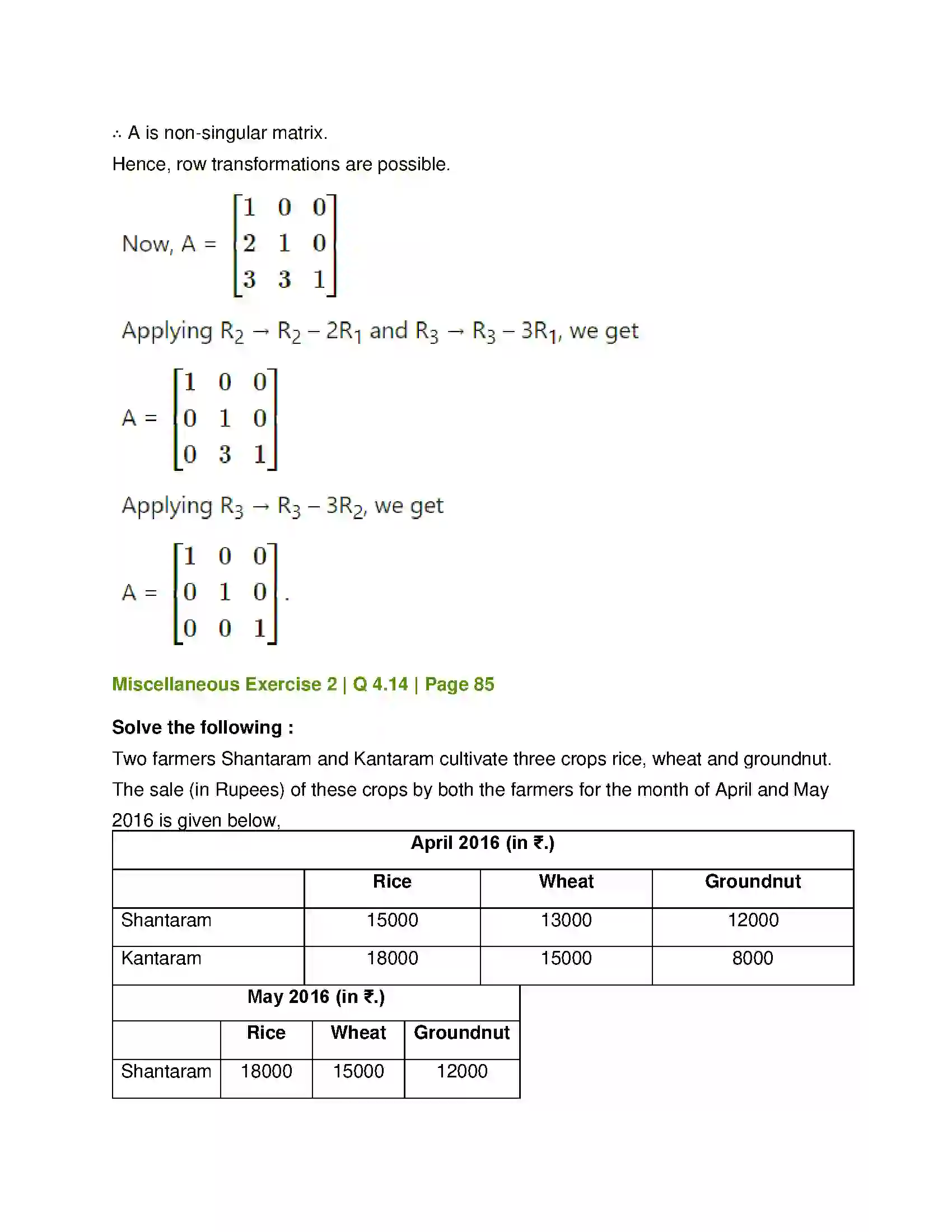 Maharashtra Board Class 12th Mathematics & Statistics-1 (Commerce) Matrices Solution 133