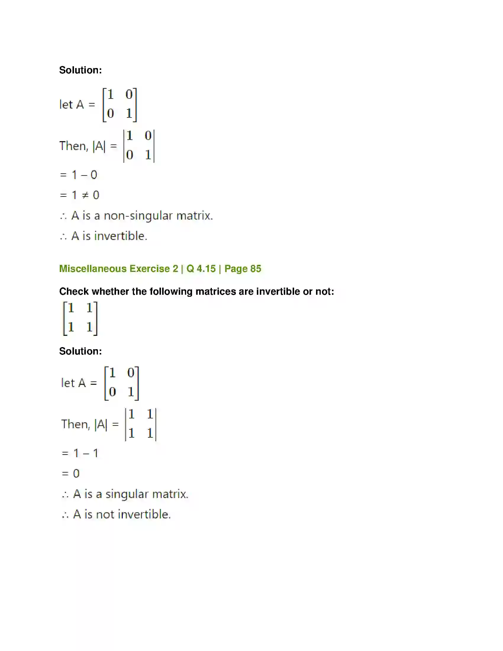 Maharashtra Board Class 12th Mathematics & Statistics-1 (Commerce) Matrices Solution 136
