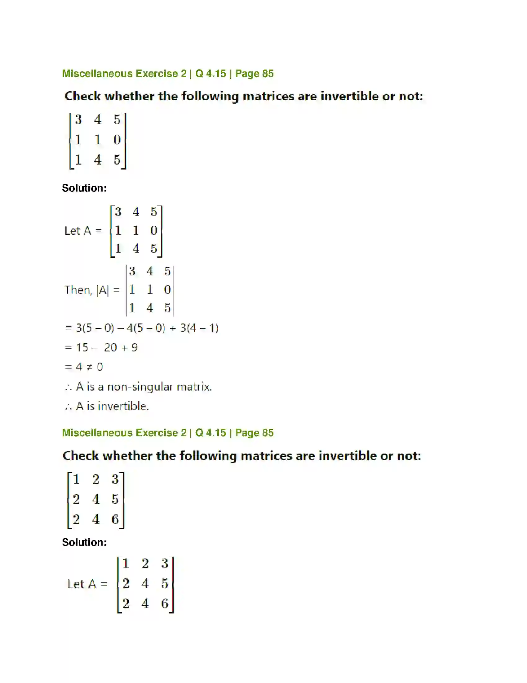 Maharashtra Board Class 12th Mathematics & Statistics-1 (Commerce) Matrices Solution 137