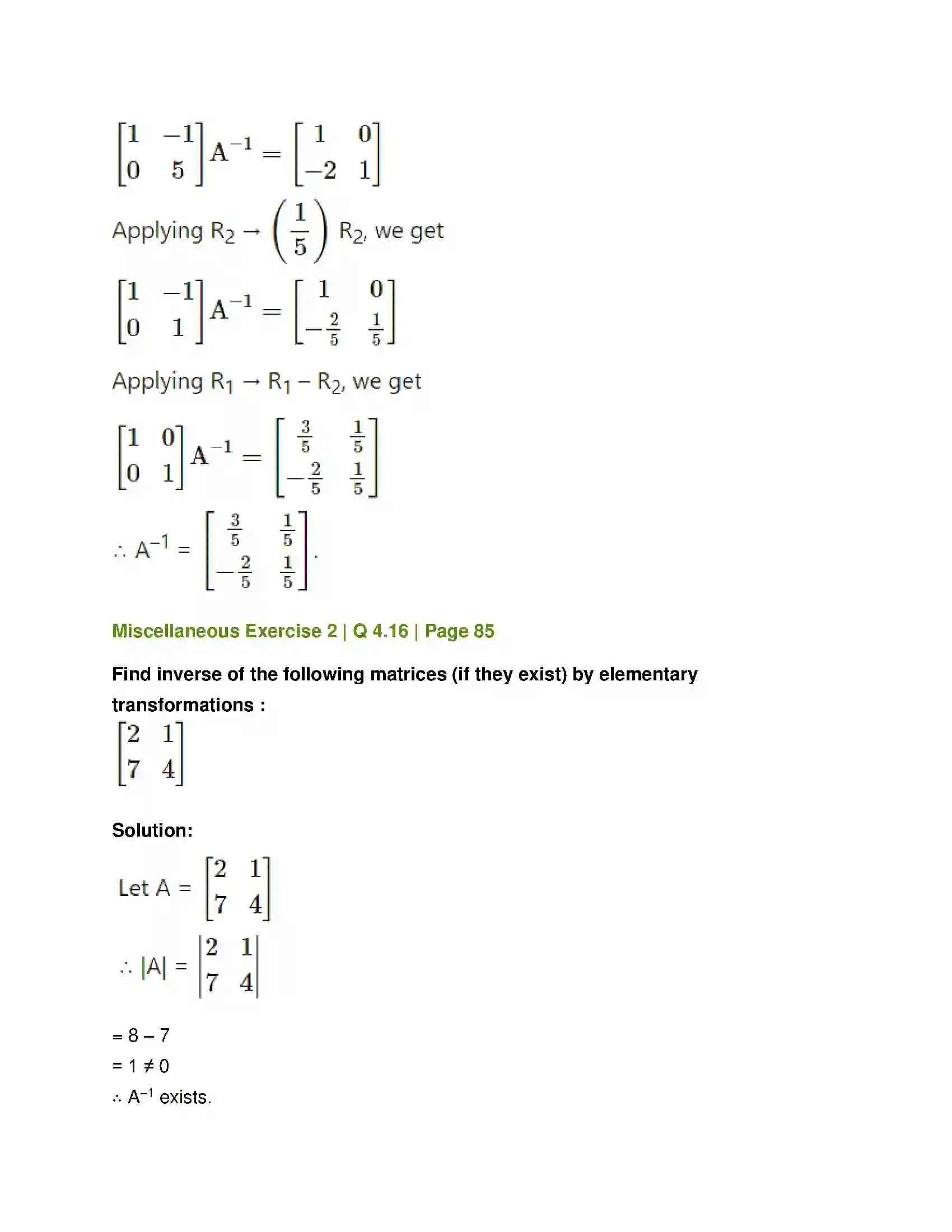 Maharashtra Board Class 12th Mathematics & Statistics-1 (Commerce) Matrices Solution 139