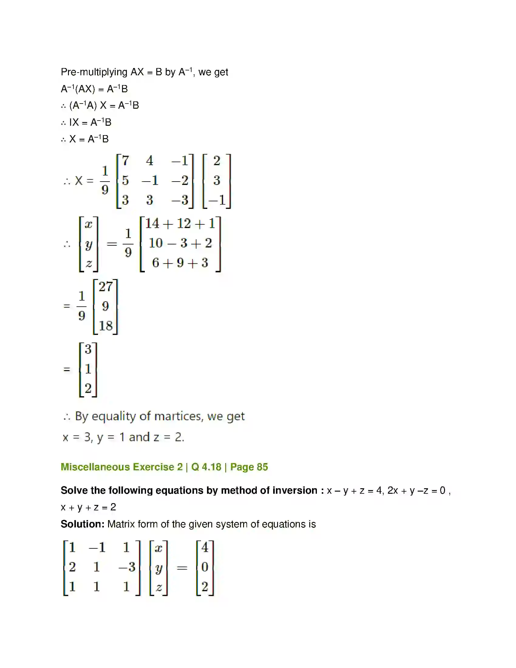 Maharashtra Board Class 12th Mathematics & Statistics-1 (Commerce) Matrices Solution 151