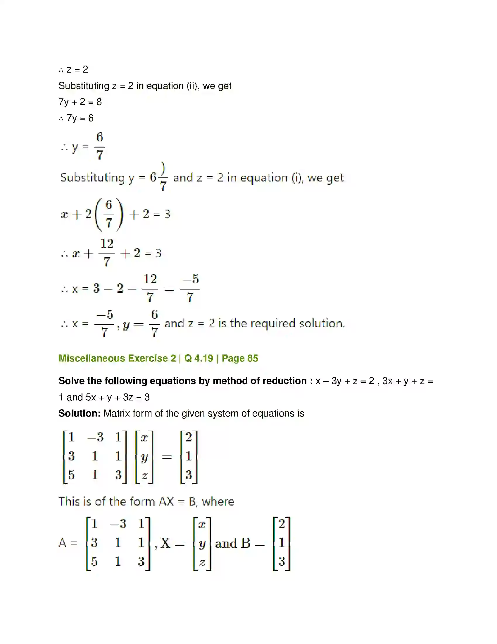 Maharashtra Board Class 12th Mathematics & Statistics-1 (Commerce) Matrices Solution 157
