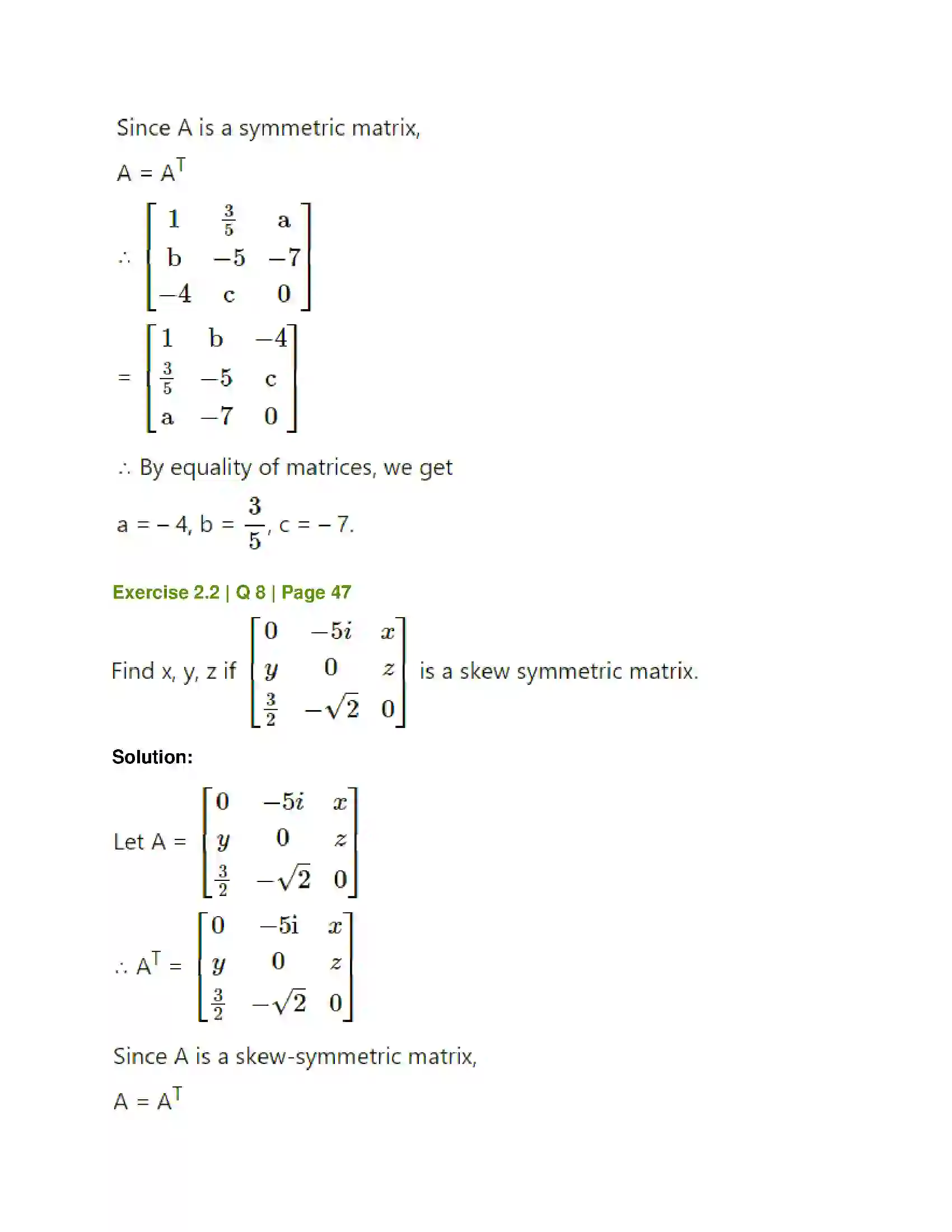 Maharashtra Board Class 12th Mathematics & Statistics-1 (Commerce) Matrices Solution 18