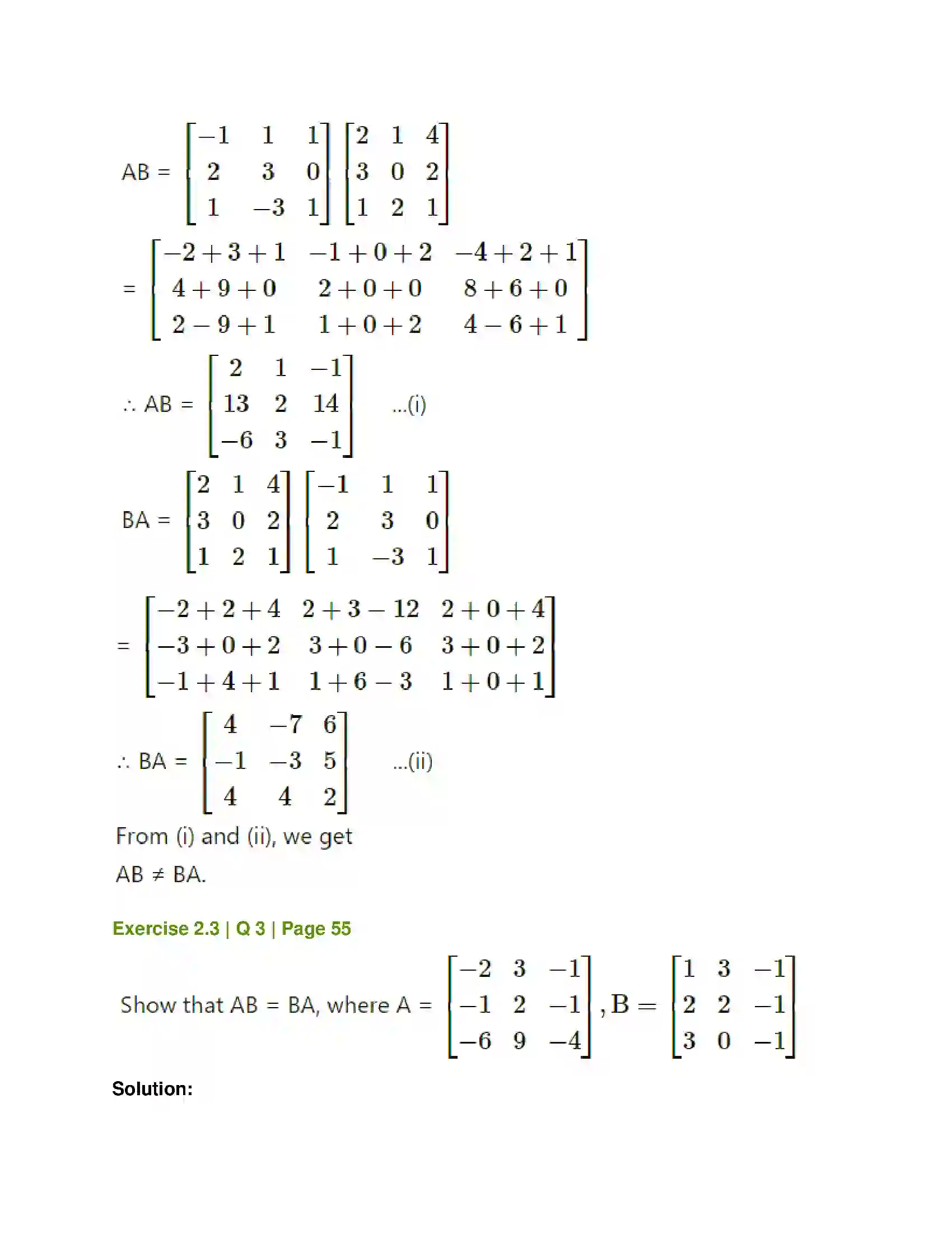 Maharashtra Board Class 12th Mathematics & Statistics-1 (Commerce) Matrices Solution 31