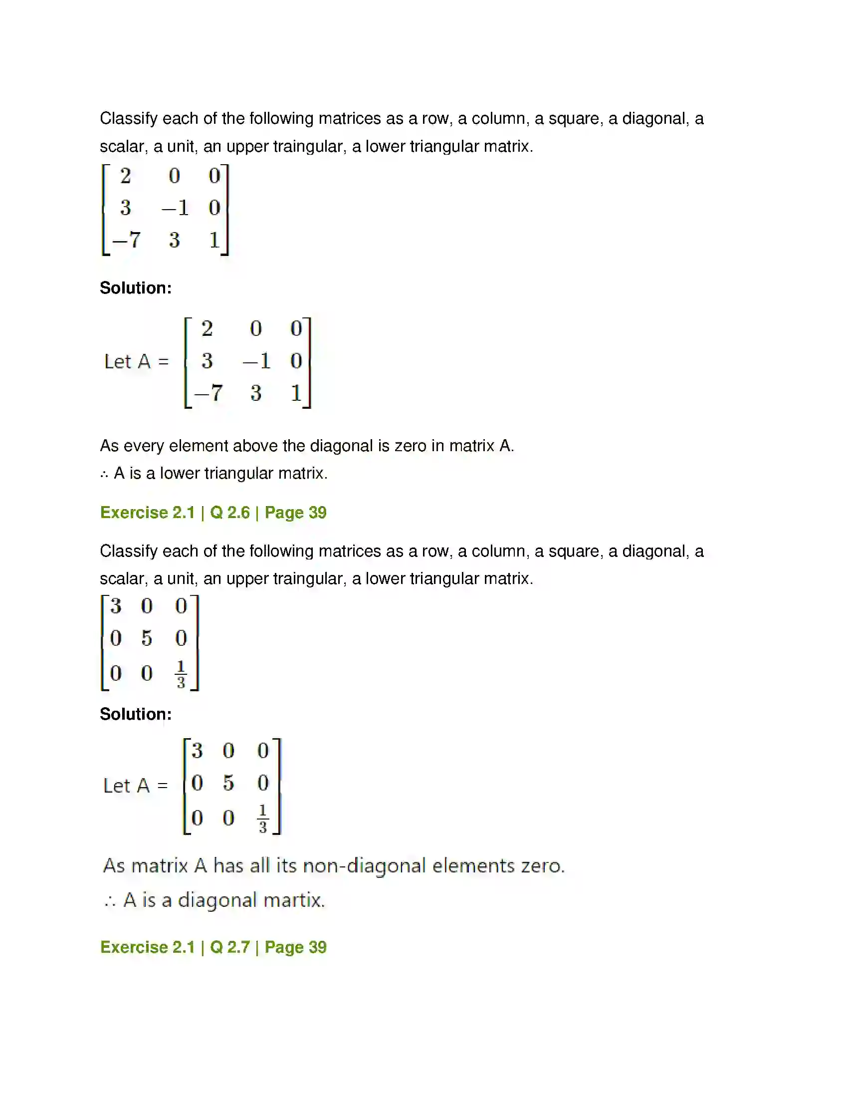 Maharashtra Board Class 12th Mathematics & Statistics-1 (Commerce) Matrices Solution 5