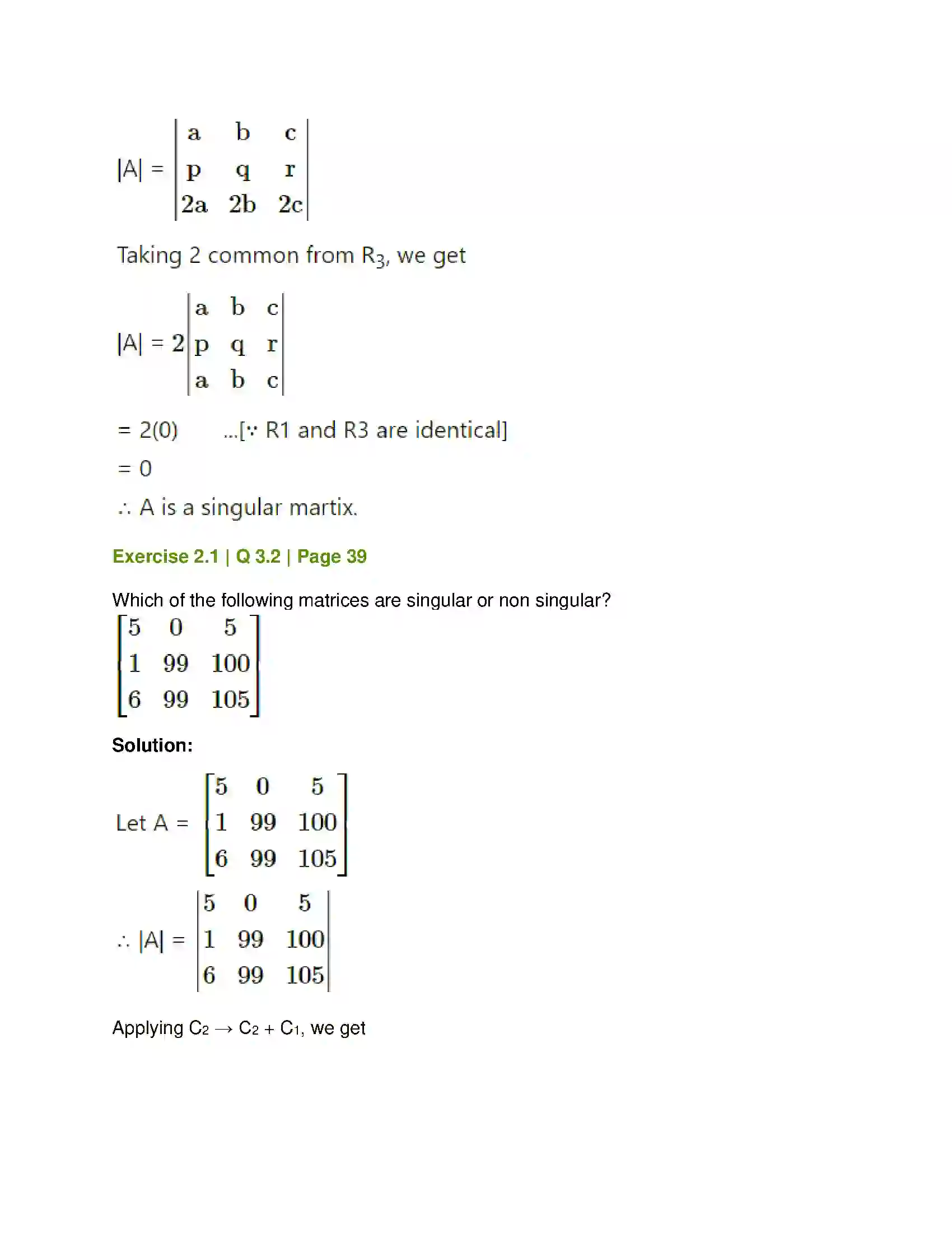 Maharashtra Board Class 12th Mathematics & Statistics-1 (Commerce) Matrices Solution 7