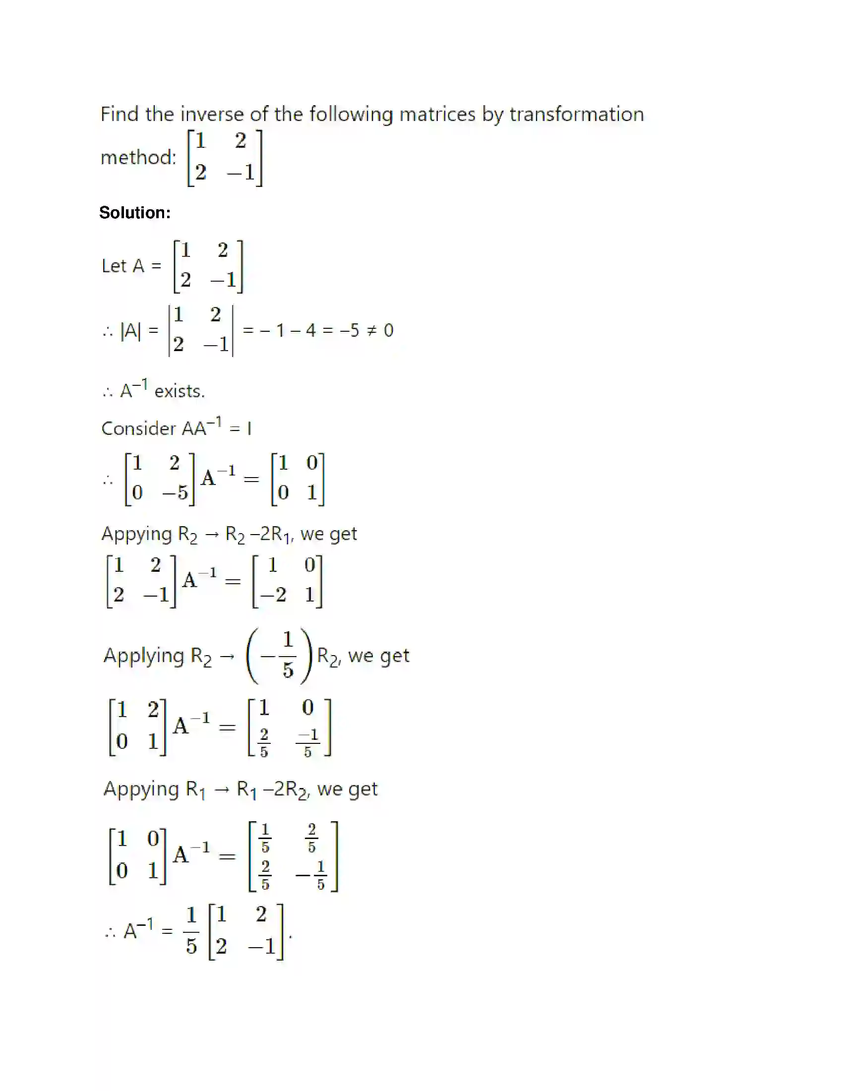 Maharashtra Board Class 12th Mathematics & Statistics-1 (Commerce) Matrices Solution 75