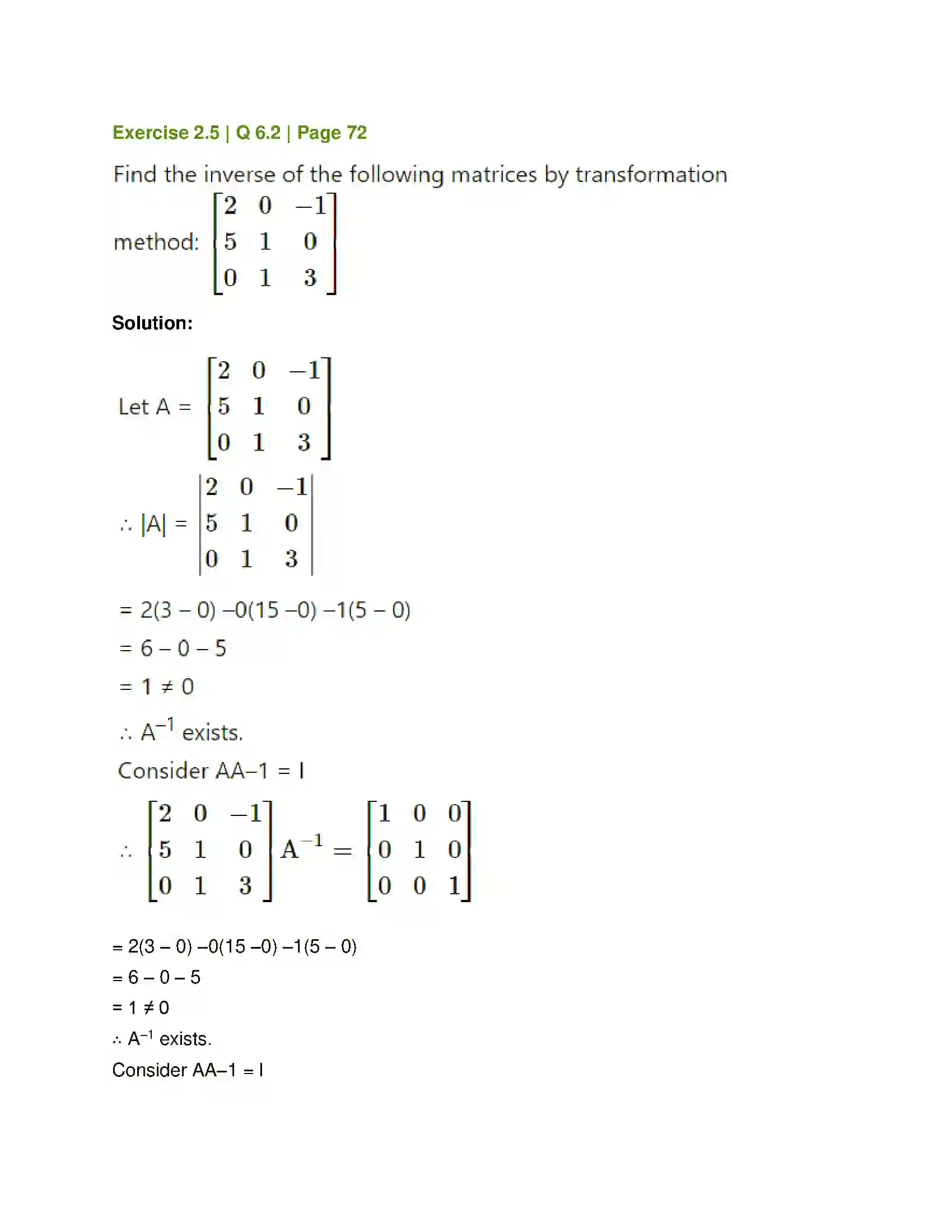 Maharashtra Board Class 12th Mathematics & Statistics-1 (Commerce) Matrices Solution 76