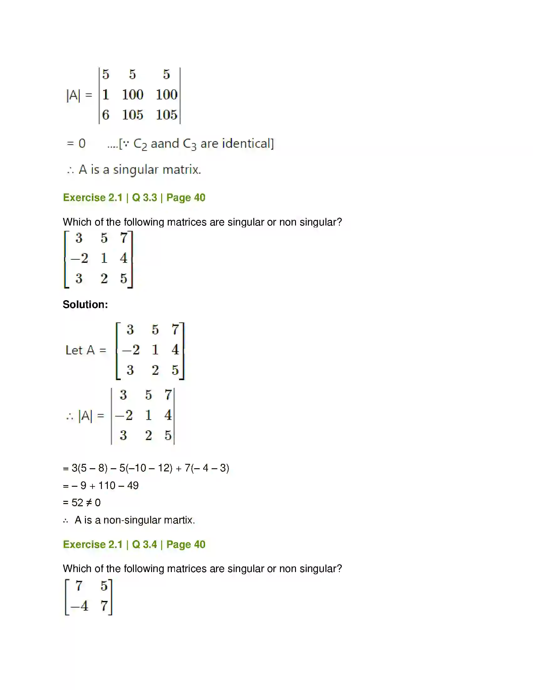 Maharashtra Board Class 12th Mathematics & Statistics-1 (Commerce) Matrices Solution 8