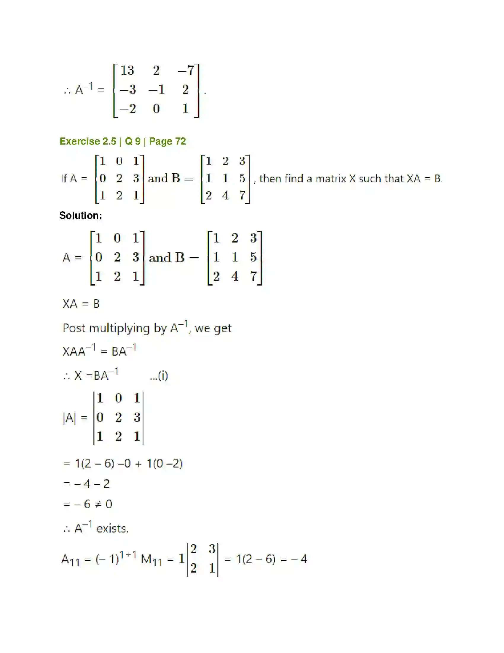 Maharashtra Board Class 12th Mathematics & Statistics-1 (Commerce) Matrices Solution 82