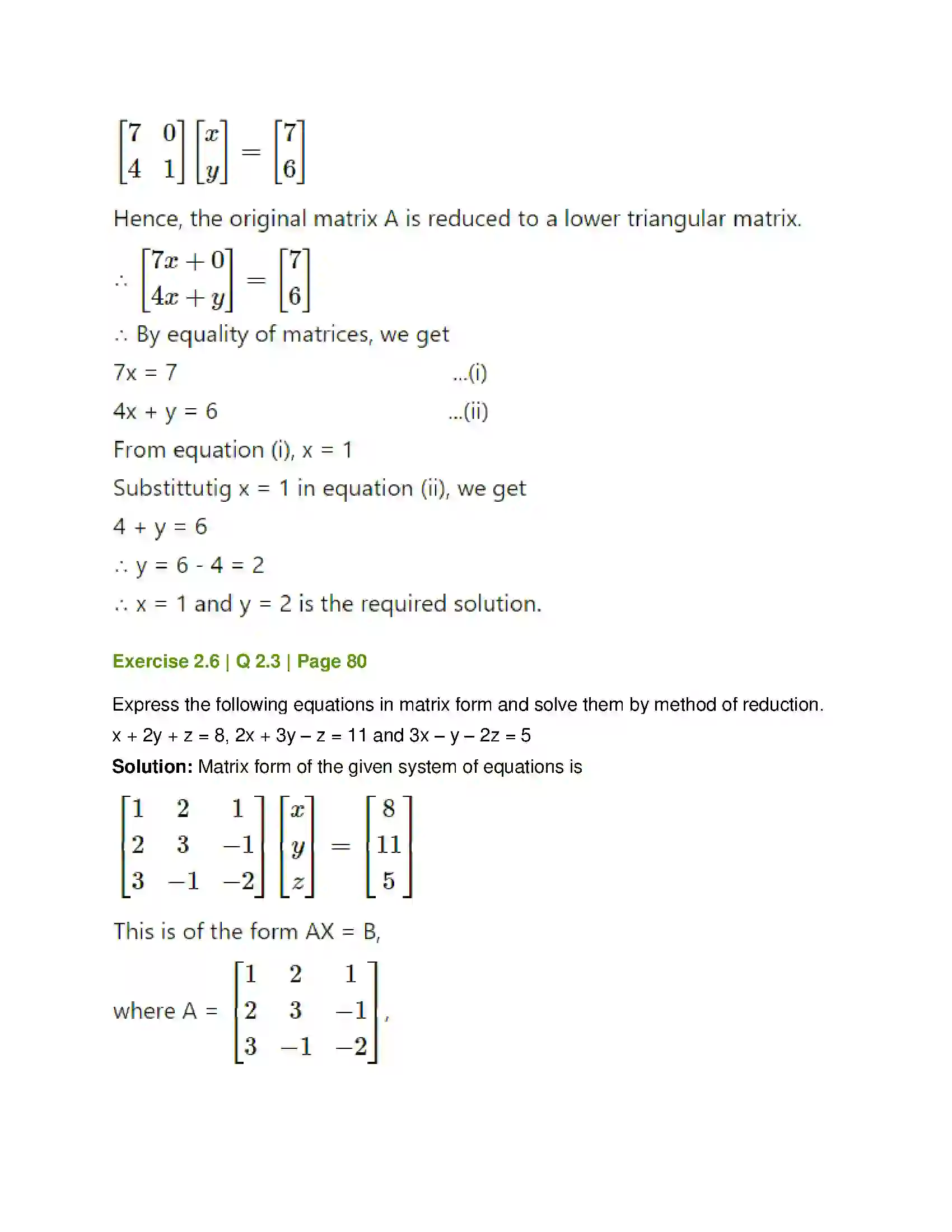 Maharashtra Board Class 12th Mathematics & Statistics-1 (Commerce) Matrices Solution 97