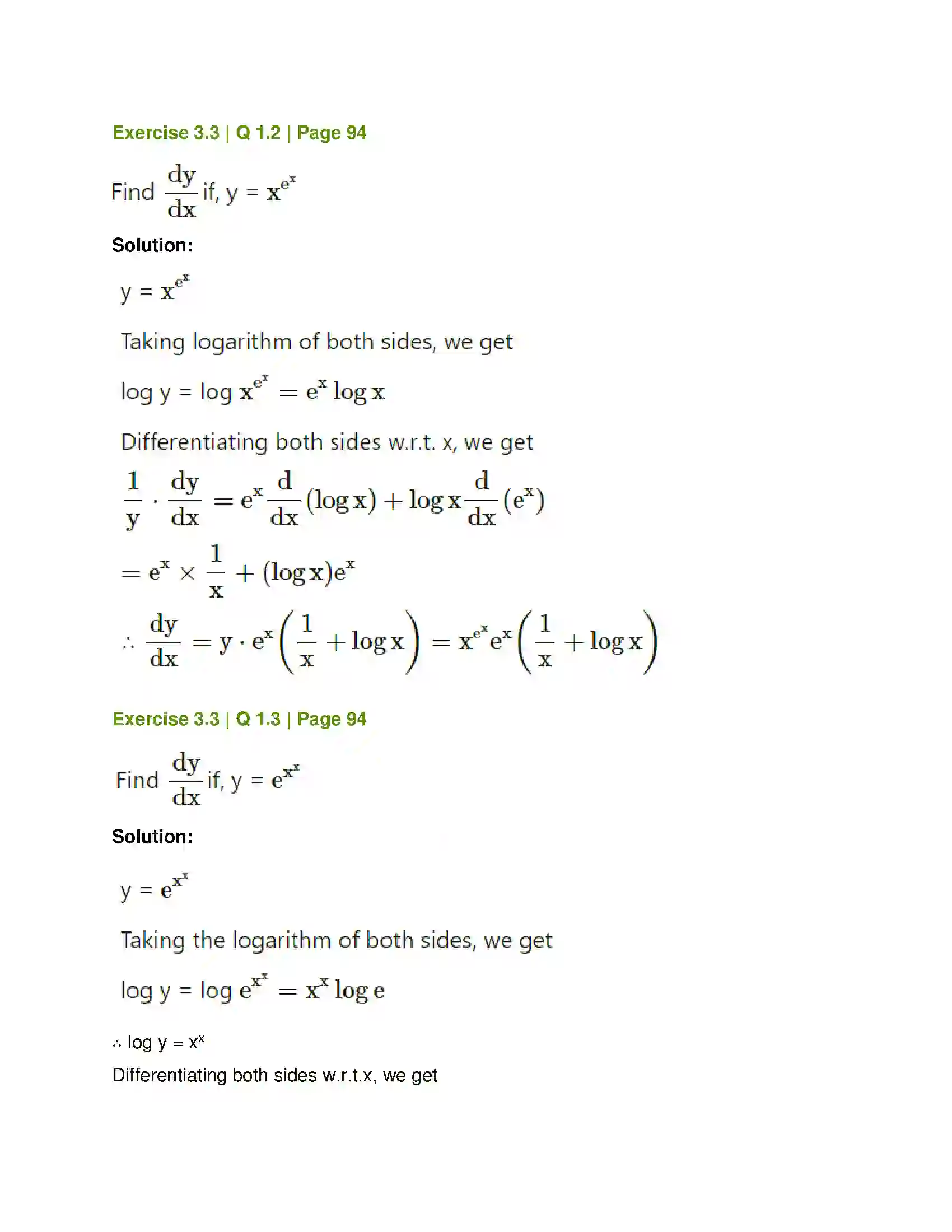 Maharashtra Board Class 12th Mathematics & Statistics-1 (Commerce) Differentiation Solution 14
