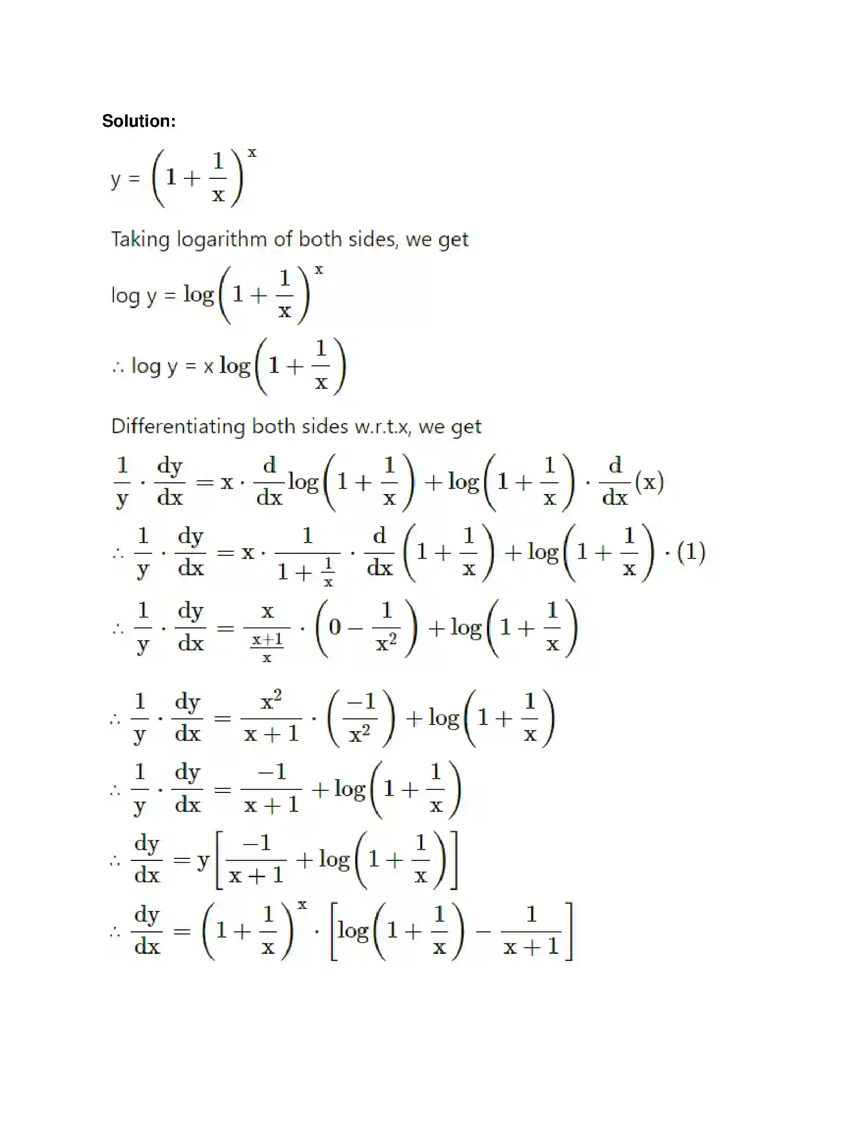 Maharashtra Board Class 12th Mathematics & Statistics-1 (Commerce) Differentiation Solution 16