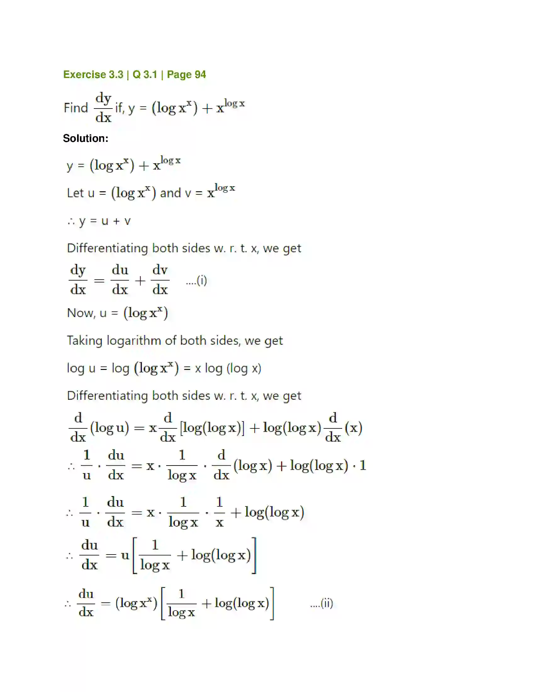Maharashtra Board Class 12th Mathematics & Statistics-1 (Commerce) Differentiation Solution 19