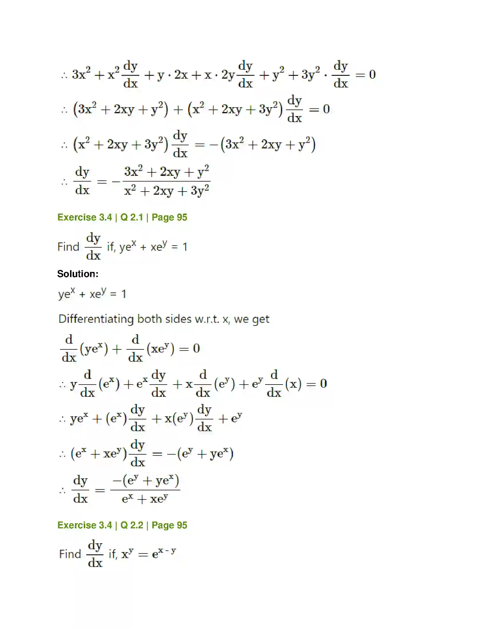 Maharashtra Board Class 12th Mathematics & Statistics-1 (Commerce) Differentiation Solution 24