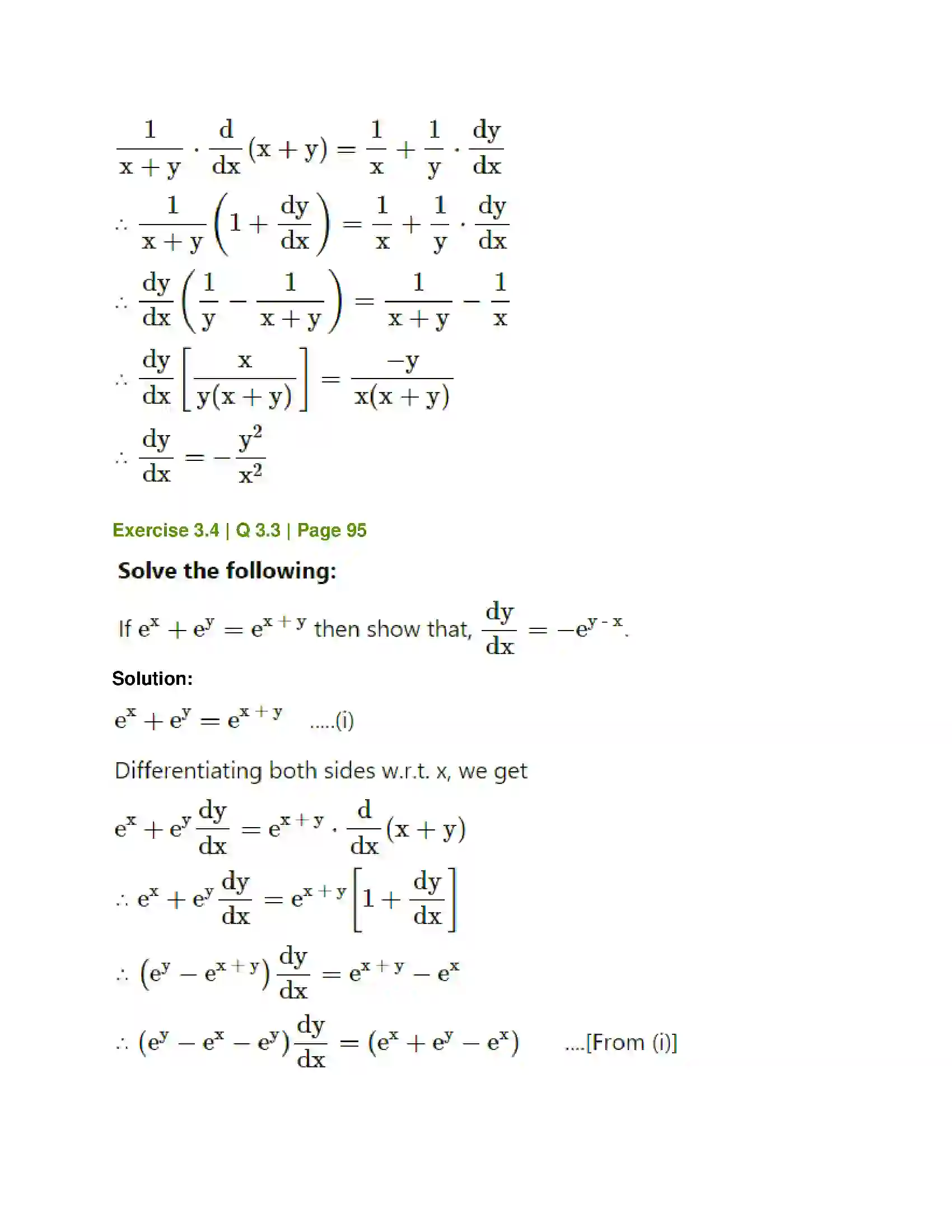 Maharashtra Board Class 12th Mathematics & Statistics-1 (Commerce) Differentiation Solution 28