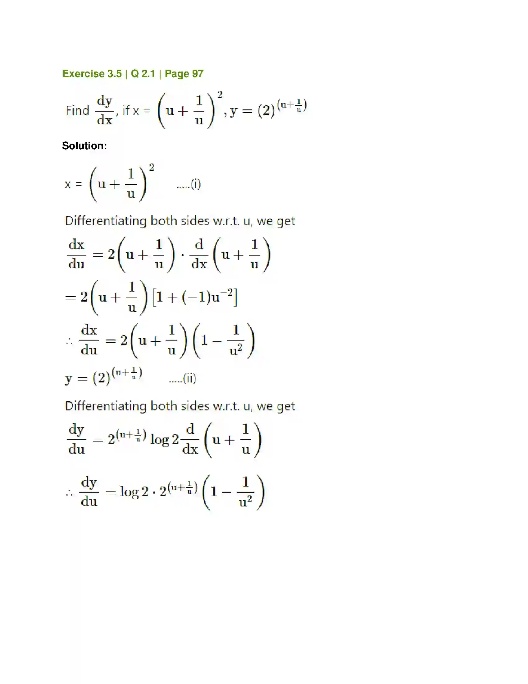 Maharashtra Board Class 12th Mathematics & Statistics-1 (Commerce) Differentiation Solution 31