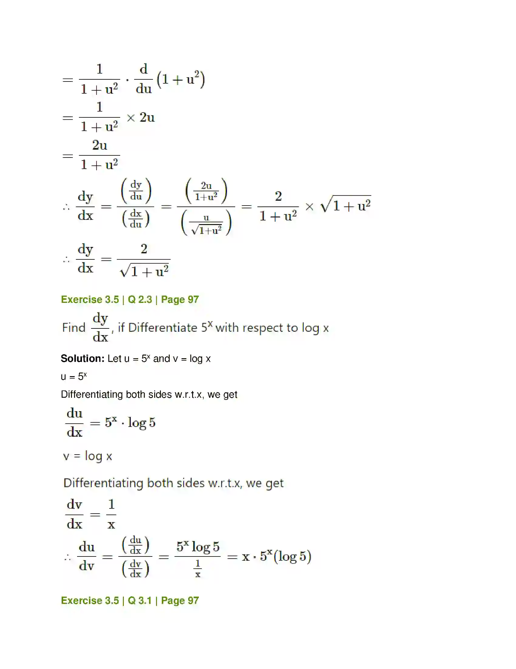 Maharashtra Board Class 12th Mathematics & Statistics-1 (Commerce) Differentiation Solution 33