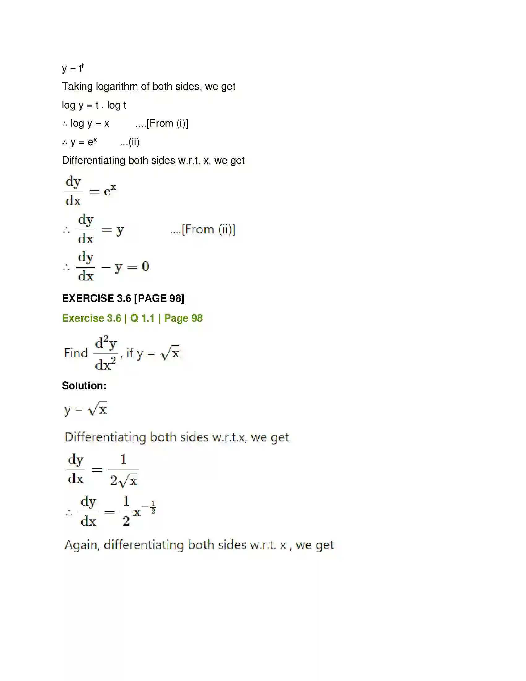 Maharashtra Board Class 12th Mathematics & Statistics-1 (Commerce) Differentiation Solution 37