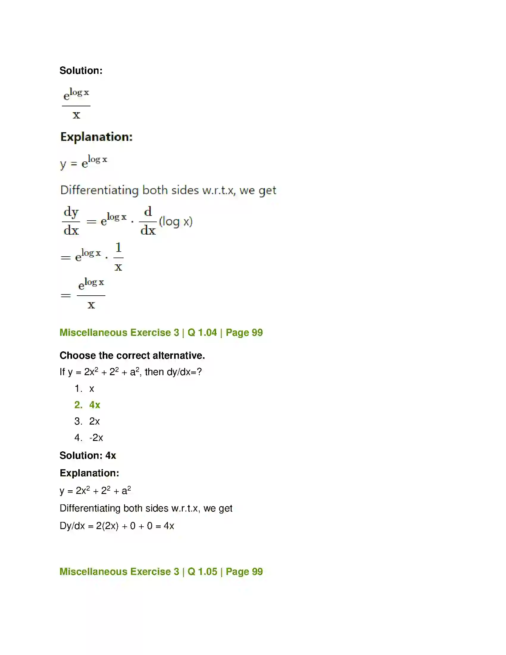 Maharashtra Board Class 12th Mathematics & Statistics-1 (Commerce) Differentiation Solution 44