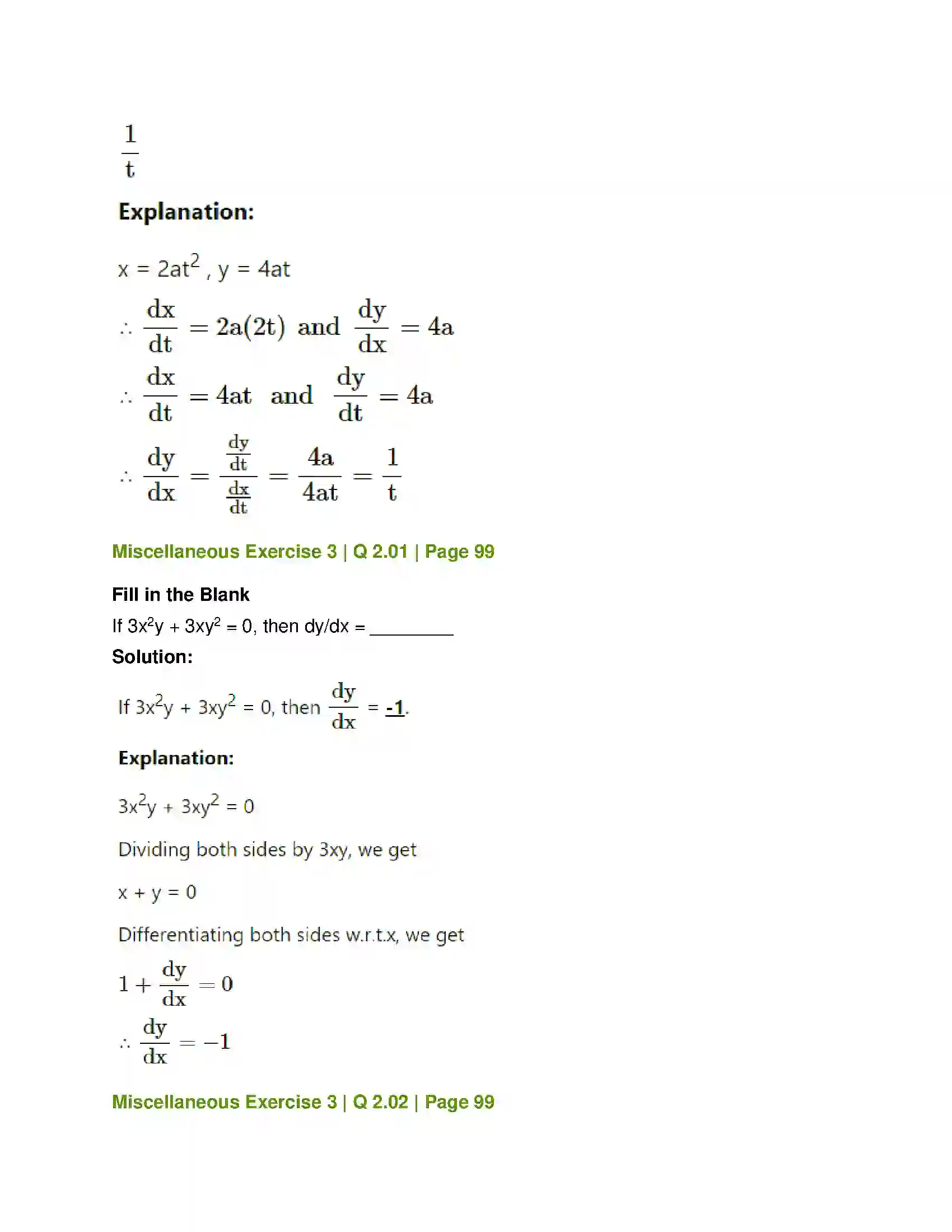 Maharashtra Board Class 12th Mathematics & Statistics-1 (Commerce) Differentiation Solution 49