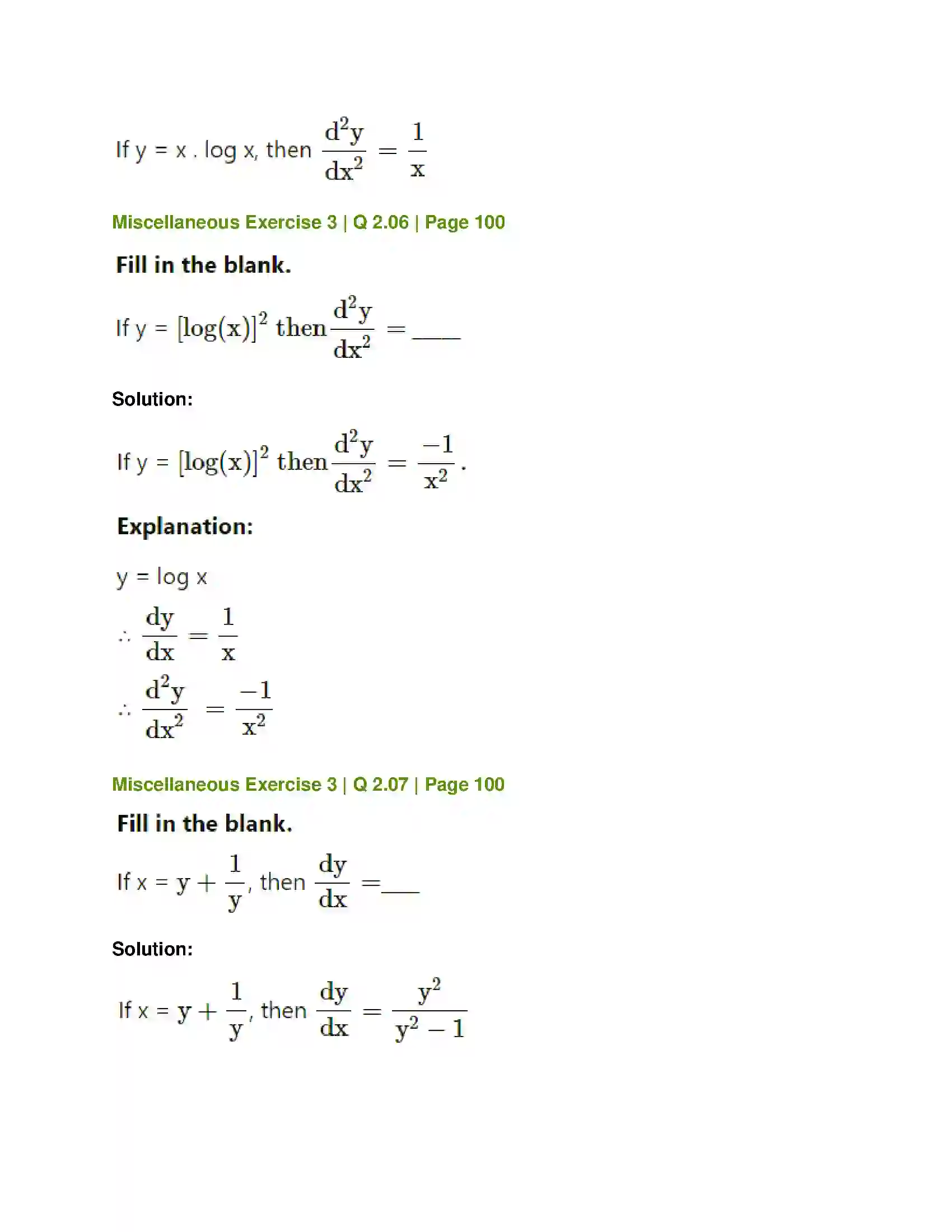 Maharashtra Board Class 12th Mathematics & Statistics-1 (Commerce) Differentiation Solution 52