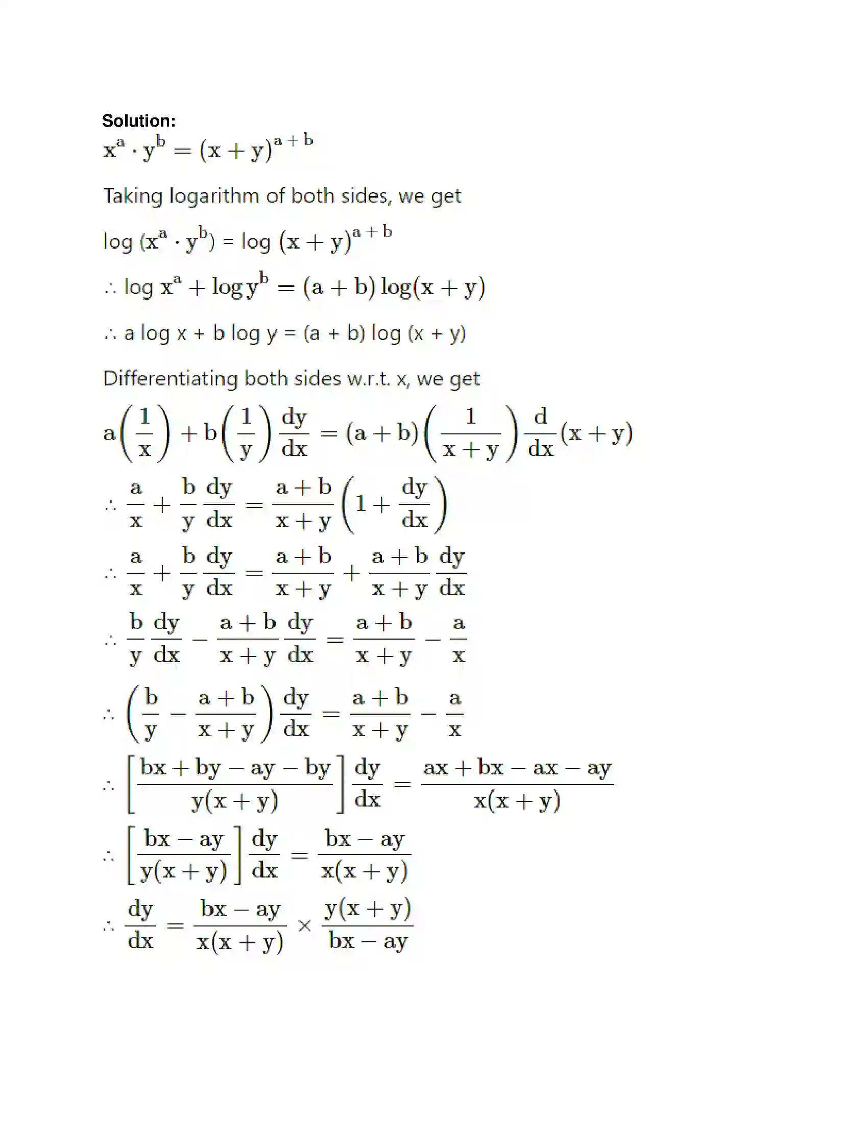 Maharashtra Board Class 12th Mathematics & Statistics-1 (Commerce) Differentiation Solution 70
