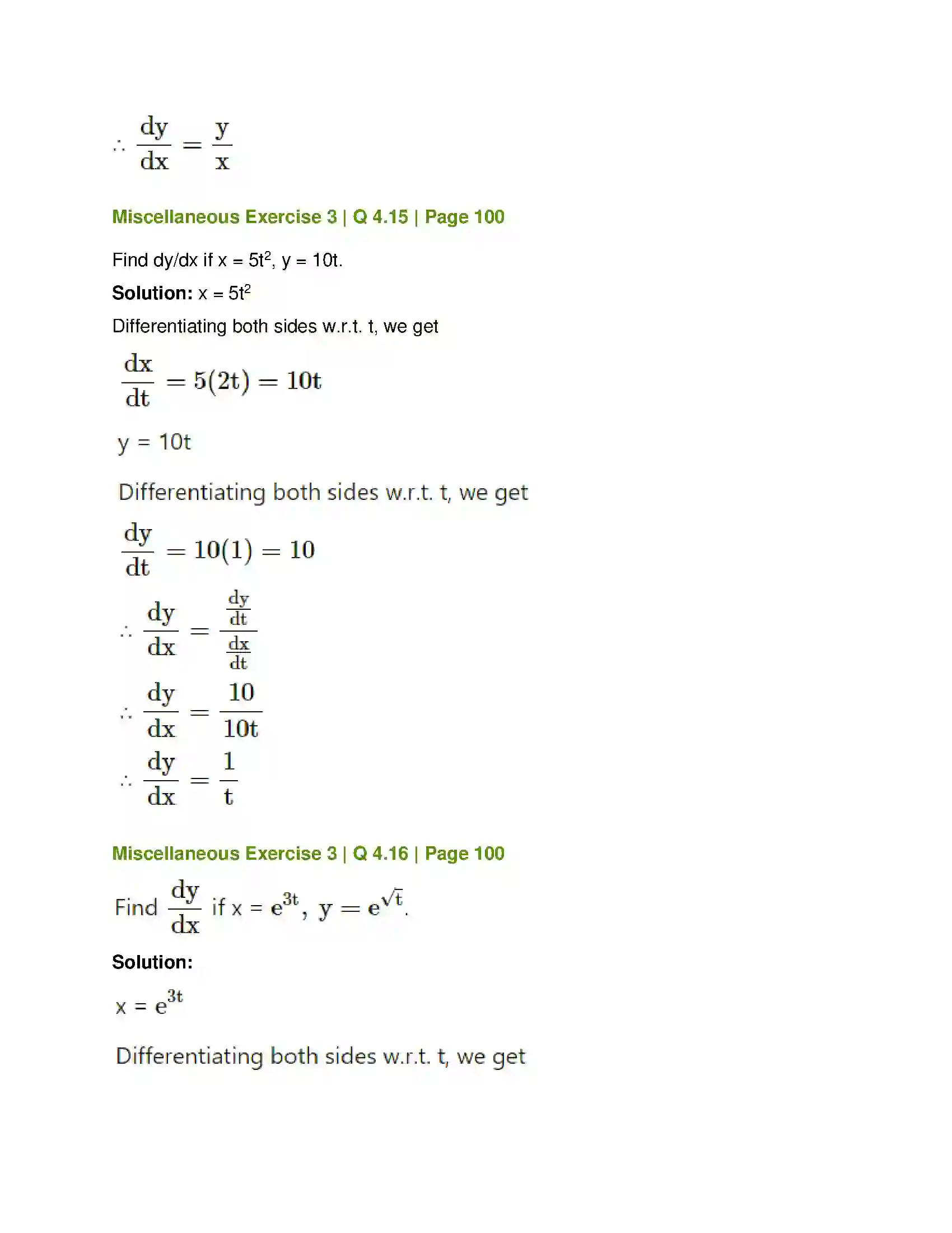 Maharashtra Board Class 12th Mathematics & Statistics-1 (Commerce) Differentiation Solution 71